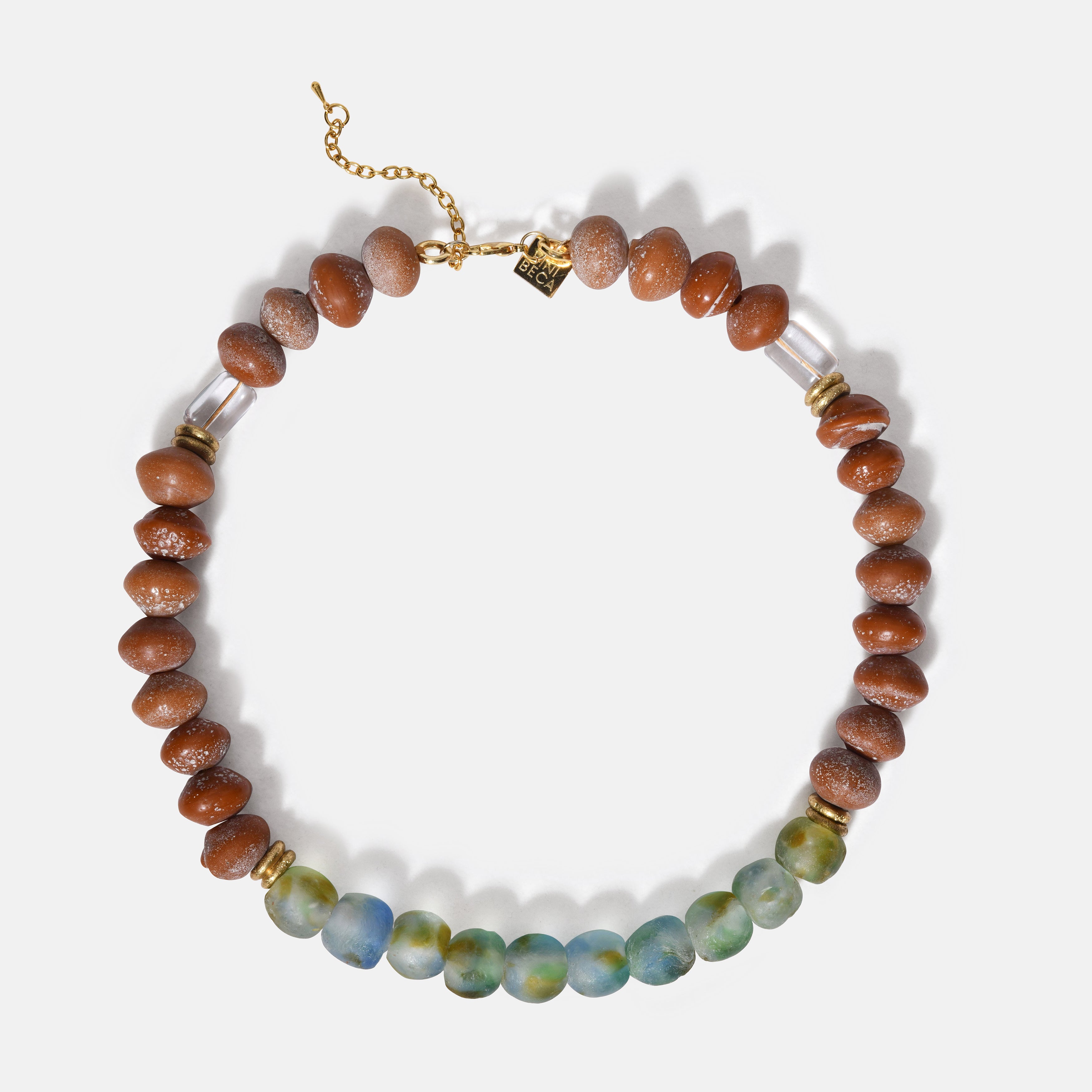 FW25 Sprinkle in caramel and green necklace