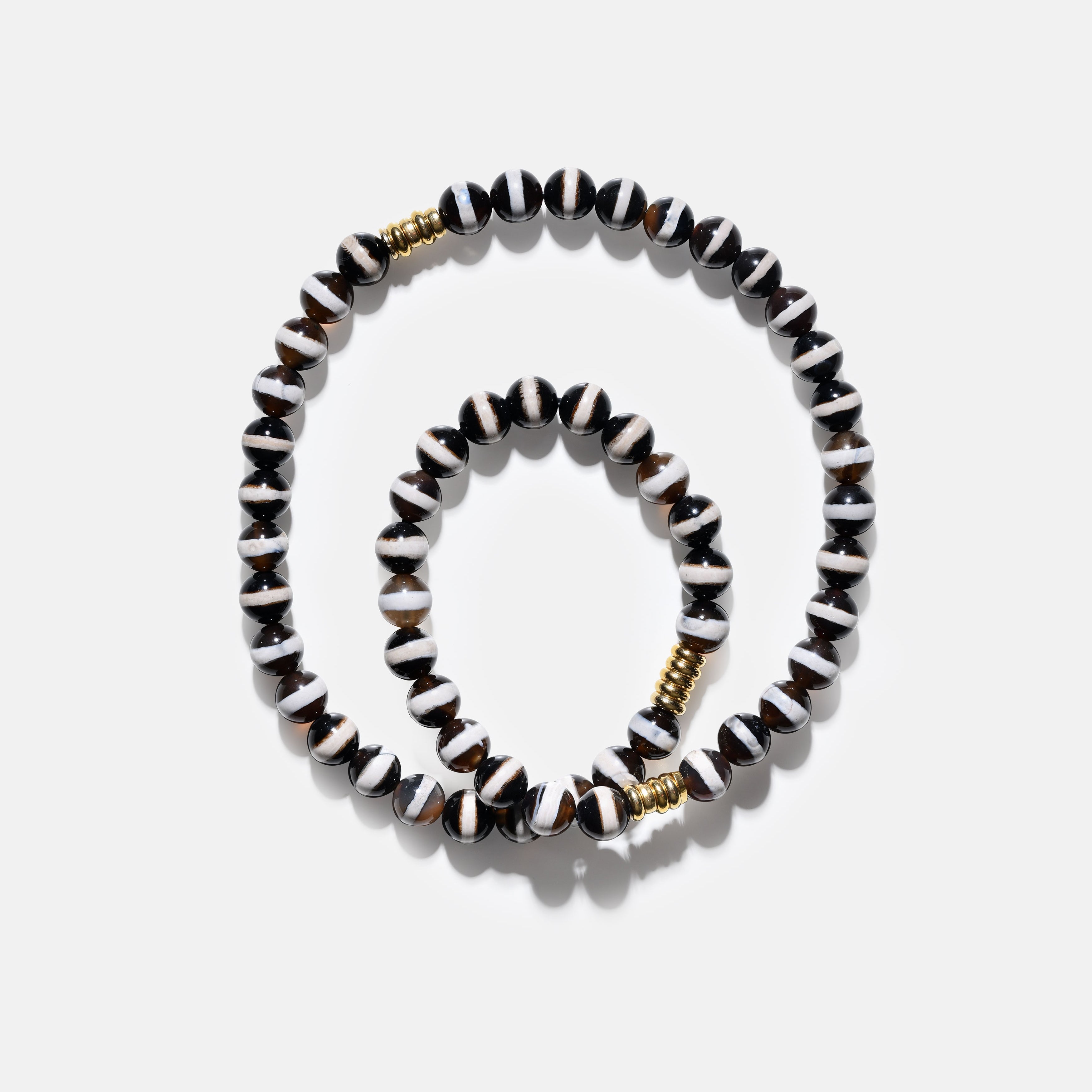 Bini Necklace 2025 B&W Tibetan Agate