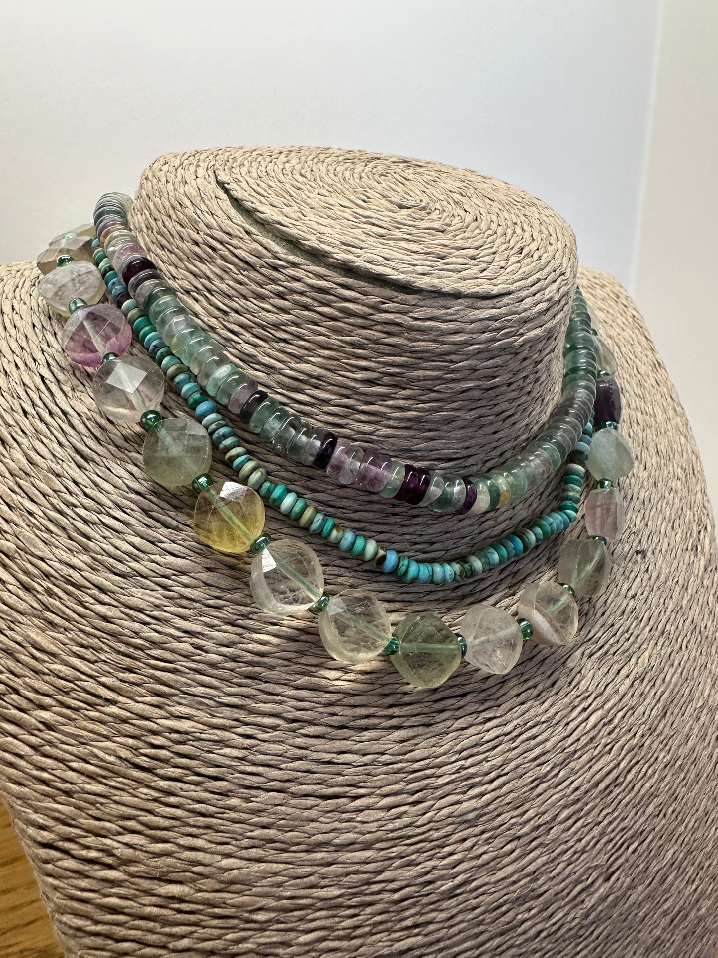 FW25 Small Rondelle Fluorite Collier