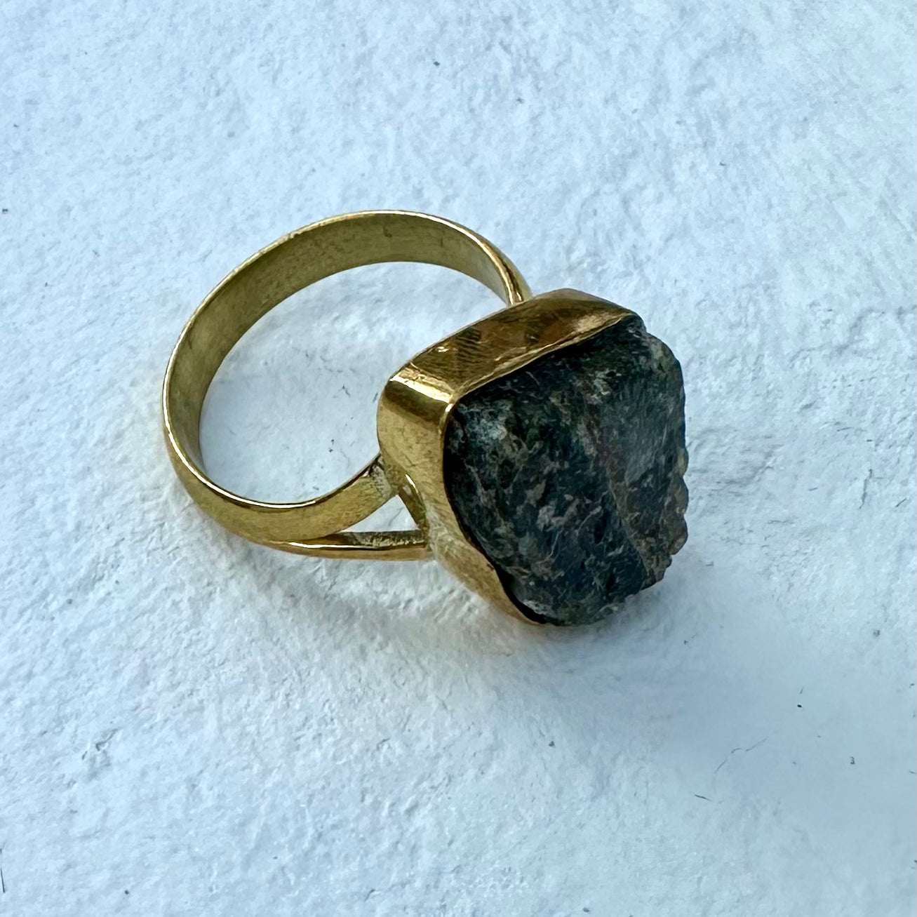 Raw Cut Labradorite Ring One