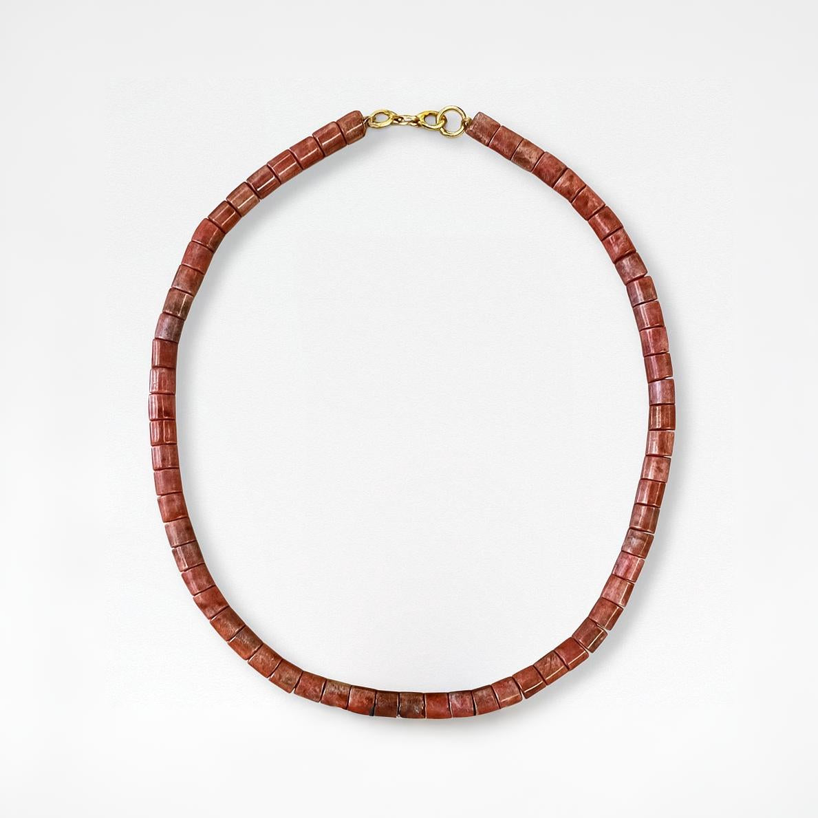 FW25 Cylinder Necklace with red jasper
