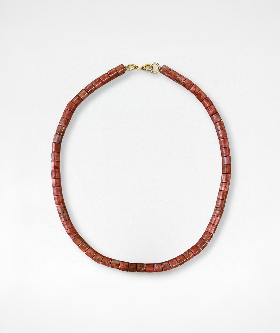 FW25 Cylinder Necklace with red jasper