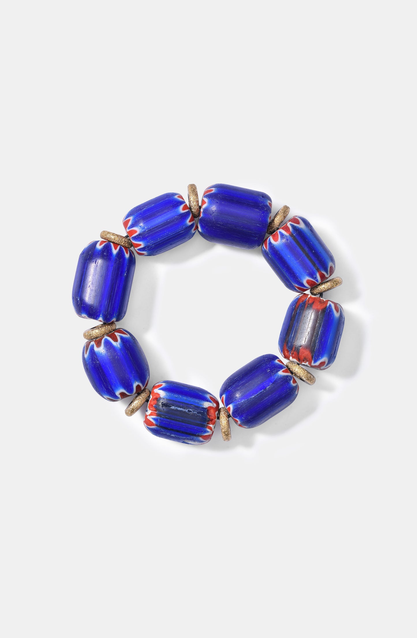 Large Blue Chevron Beads Bracelets / Resort 24