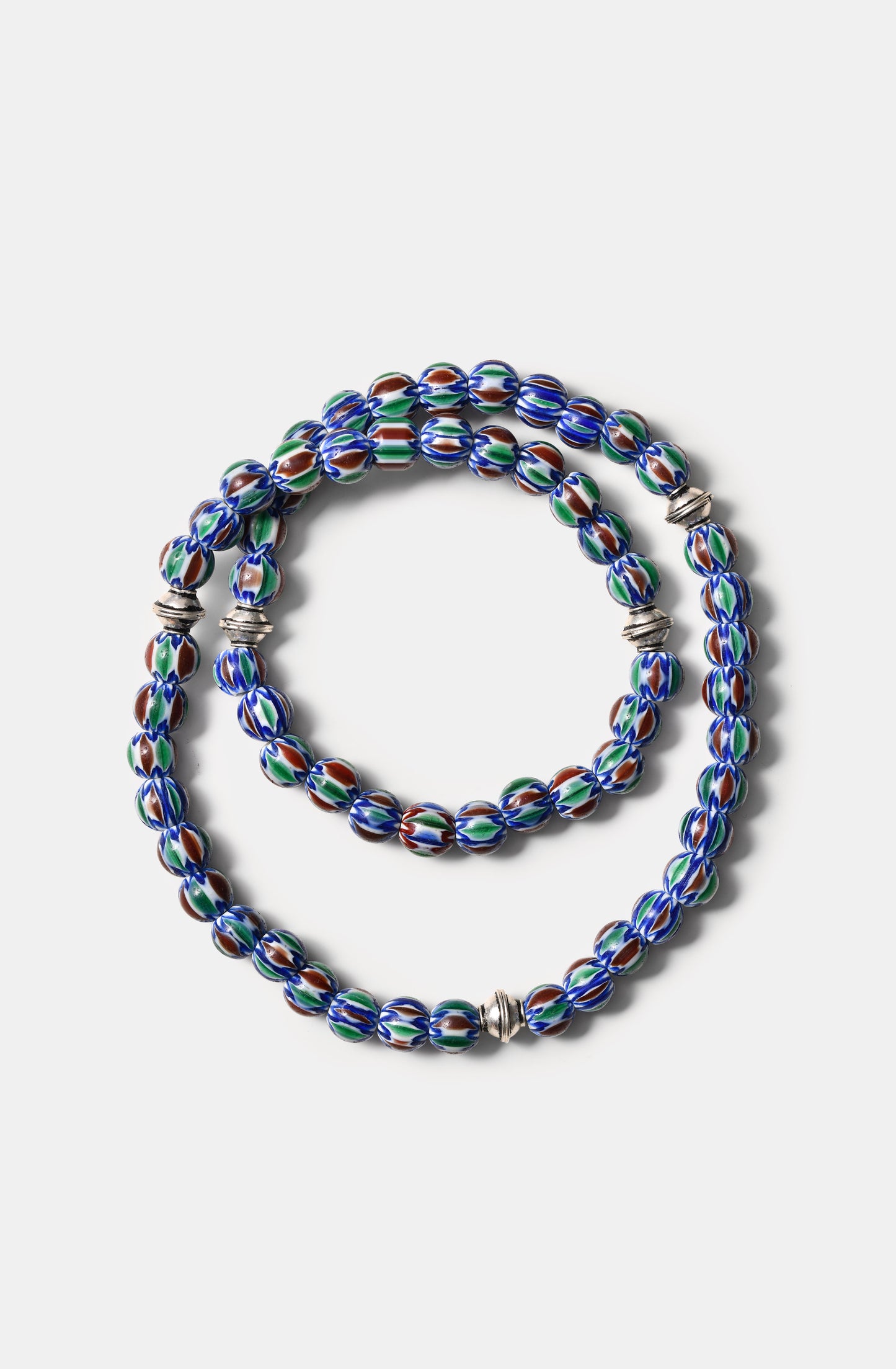 Blue Green Based Chevron Beads Necklaces / Fall23 / DROP I