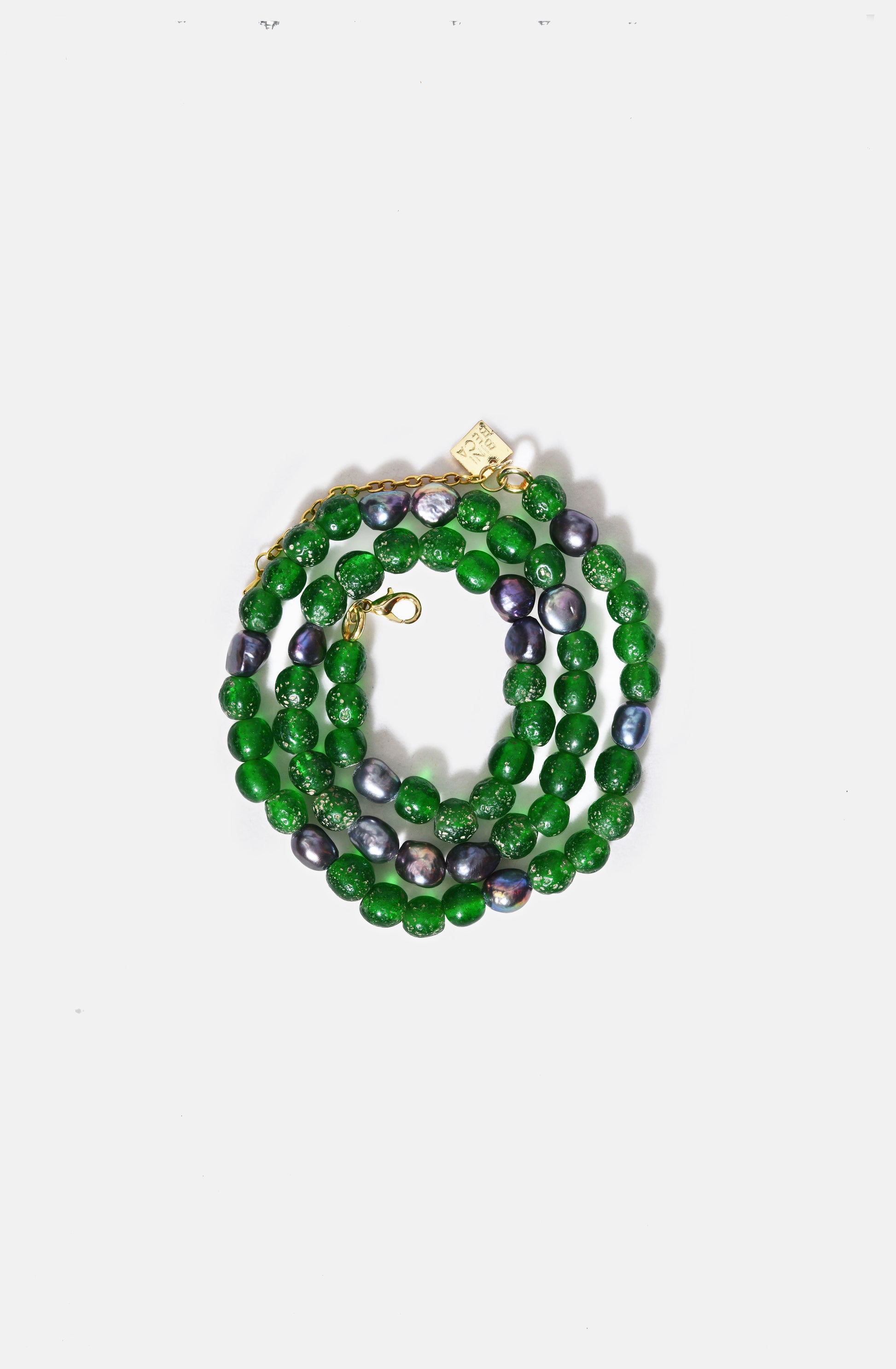 FW25 Bright Green and Pearl Necklace