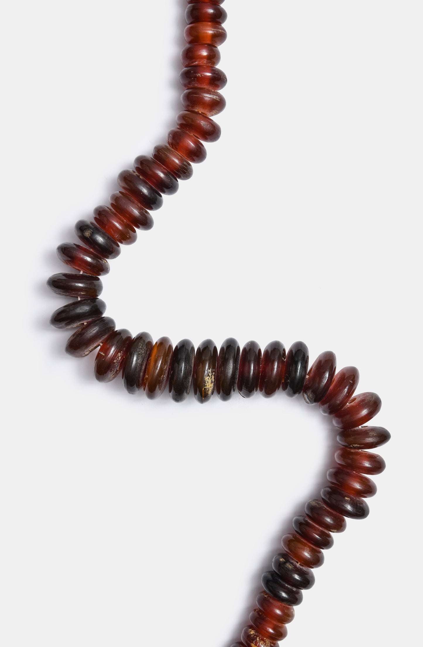 Nepali Horn Necklace in Translucent Amber