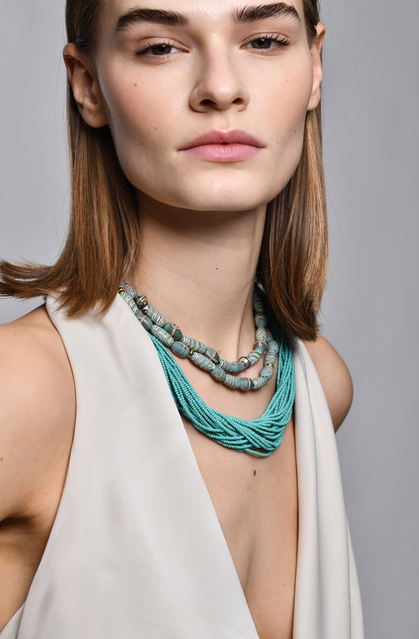 Mini Java Necklace in Pistachio Green / SS24