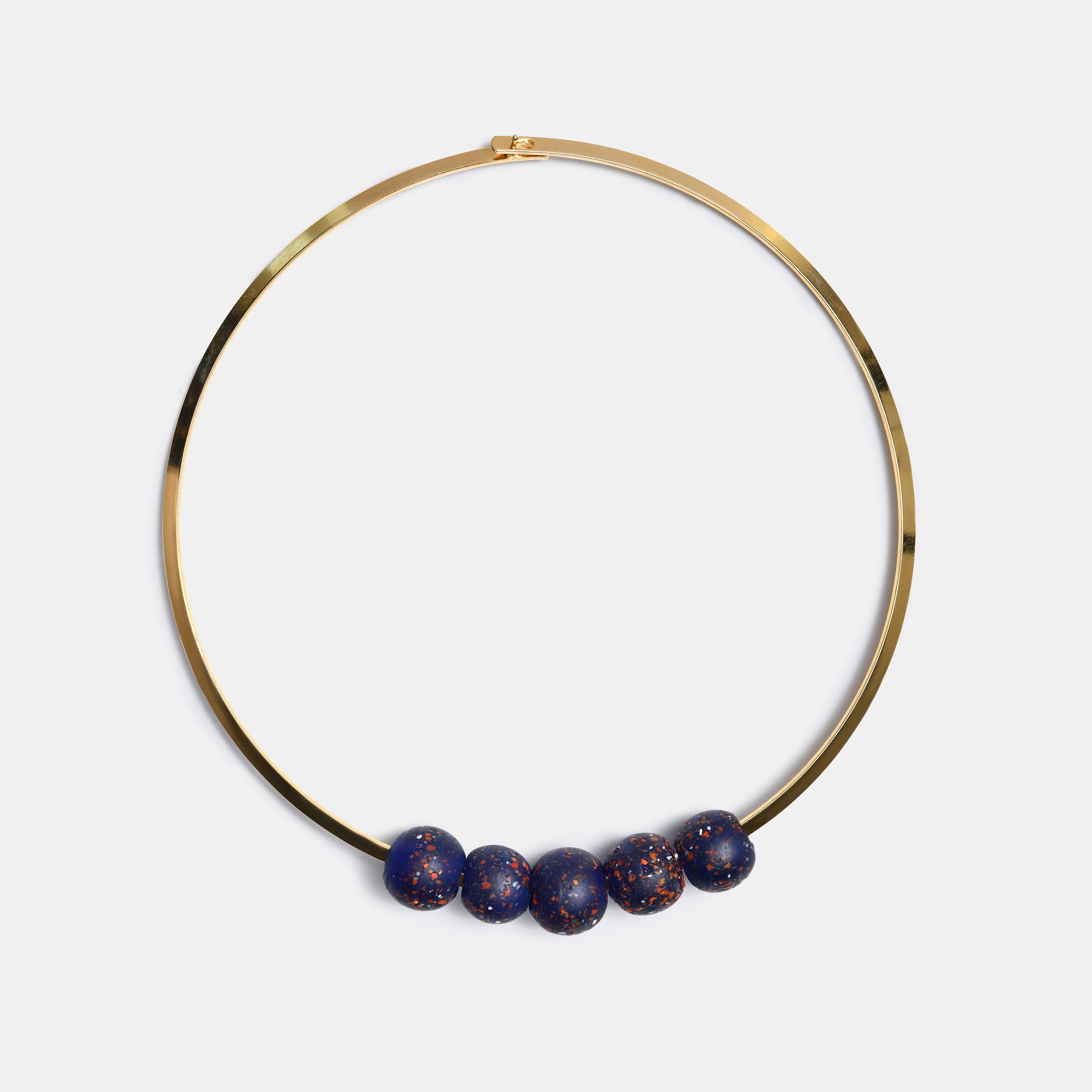 Gold Plated Choker with Indonesian Glass Beads