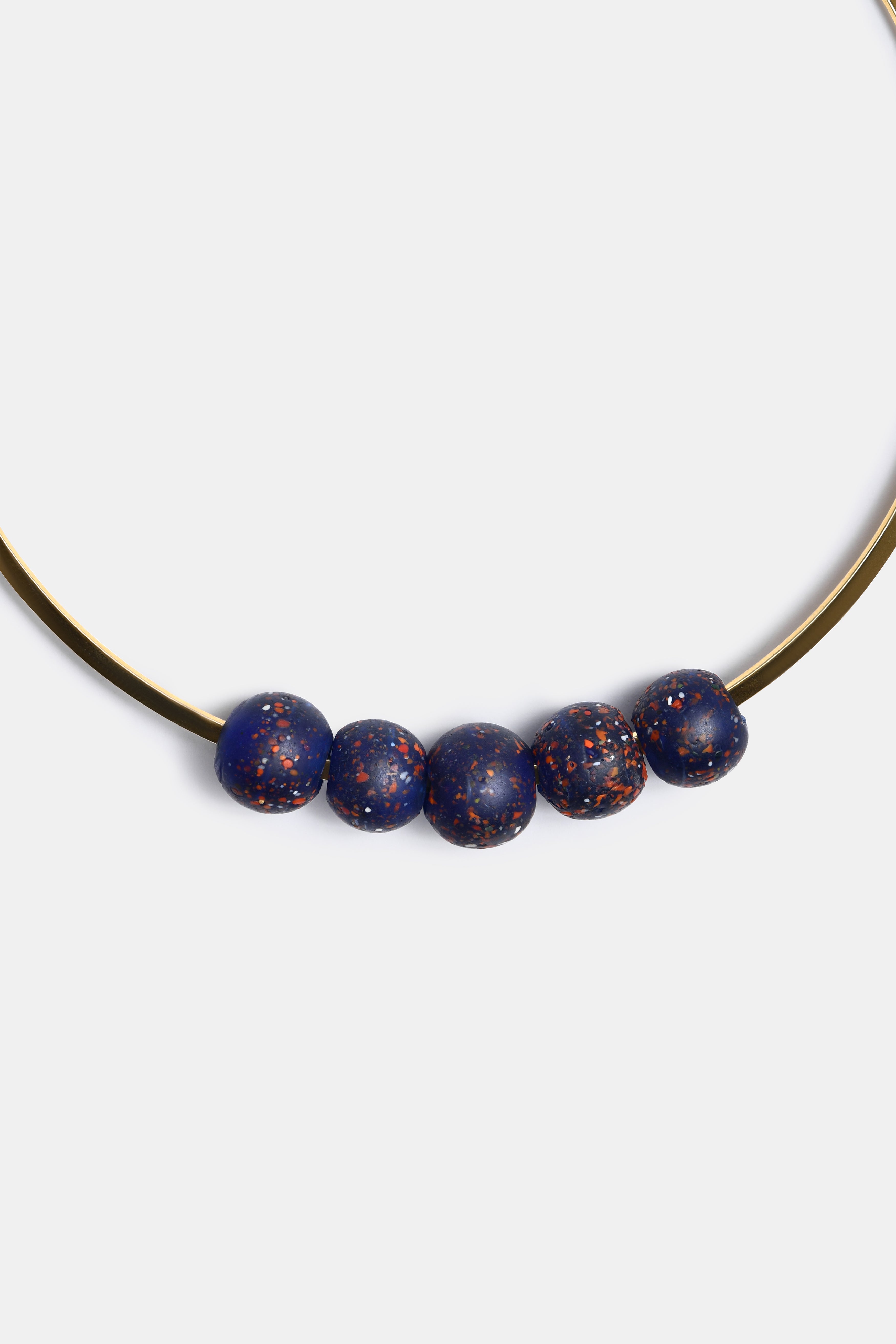 Gold Plated Choker with Indonesian Glass Beads