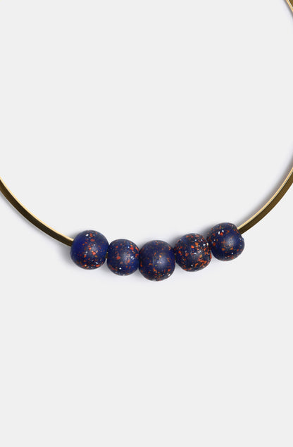 Gold Plated Choker with Indonesian Glass Beads