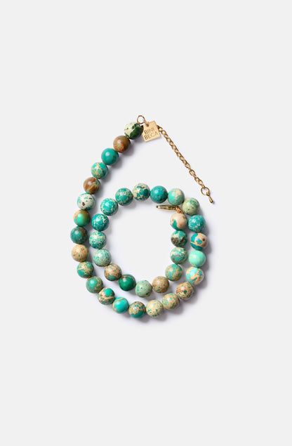 Bini Necklace with Green Aqua Sea Sediment