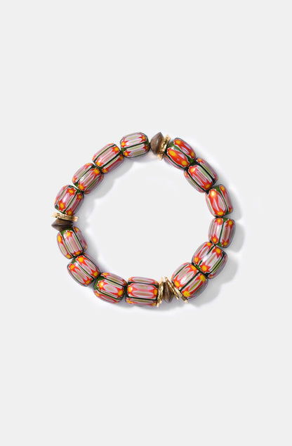 Red&Green Chevron Beads Bracelet / Resort 24