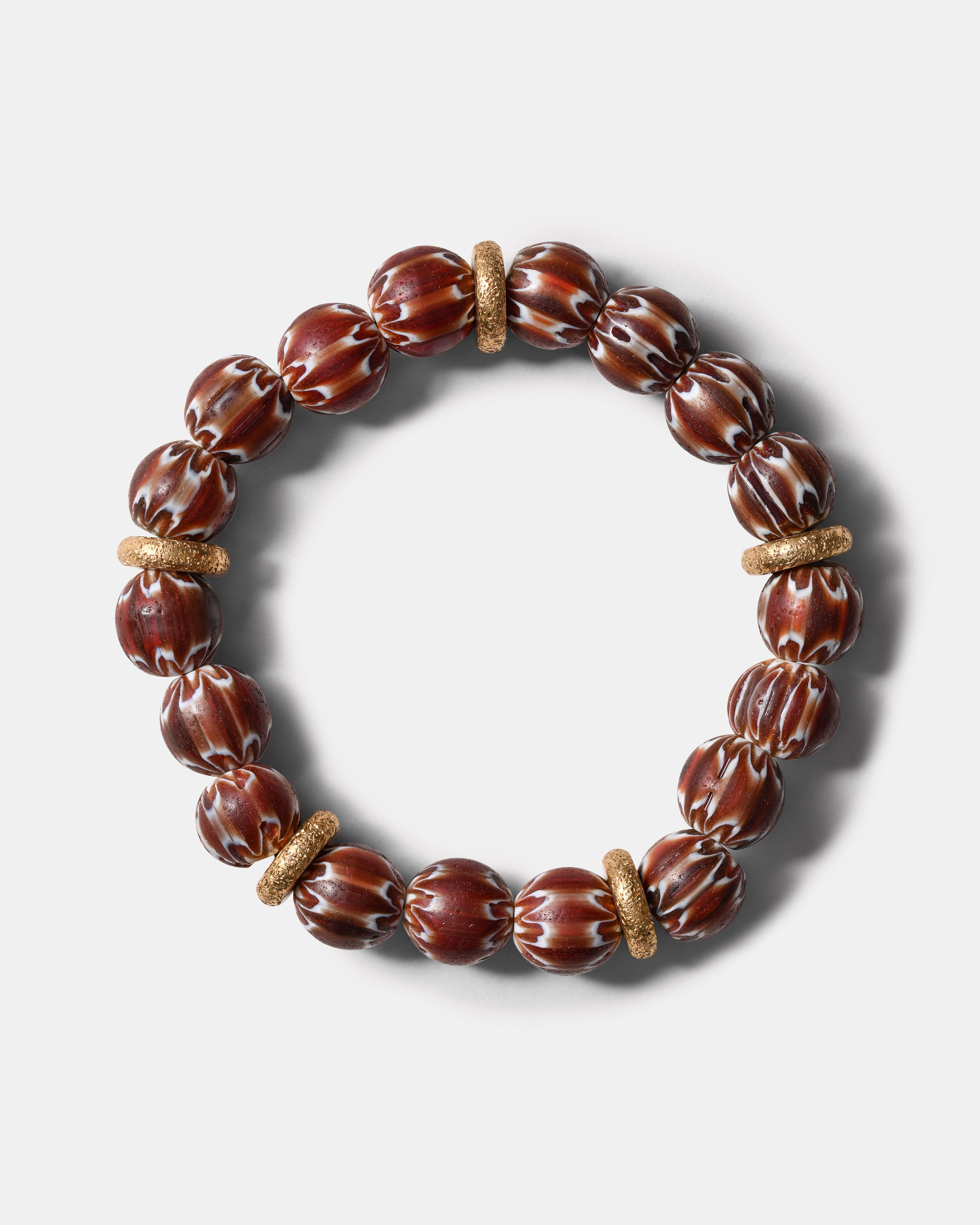 Bracelets de perles à chevrons marron / Automne 2023 / DROP I