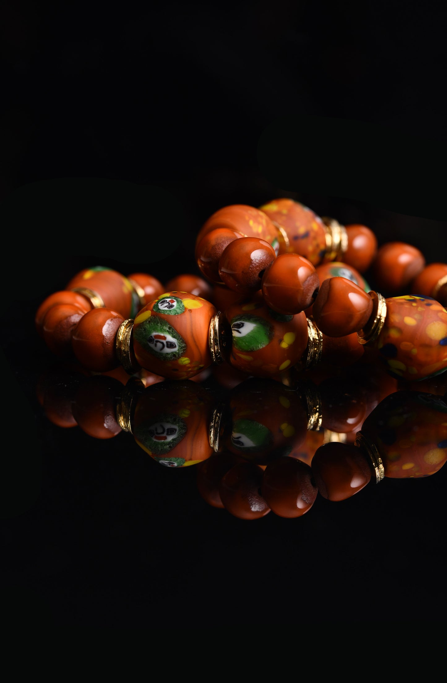 BiniBeca Terracota Capsule Collection / Bini with Nepali Glass Bead Orange / SS24