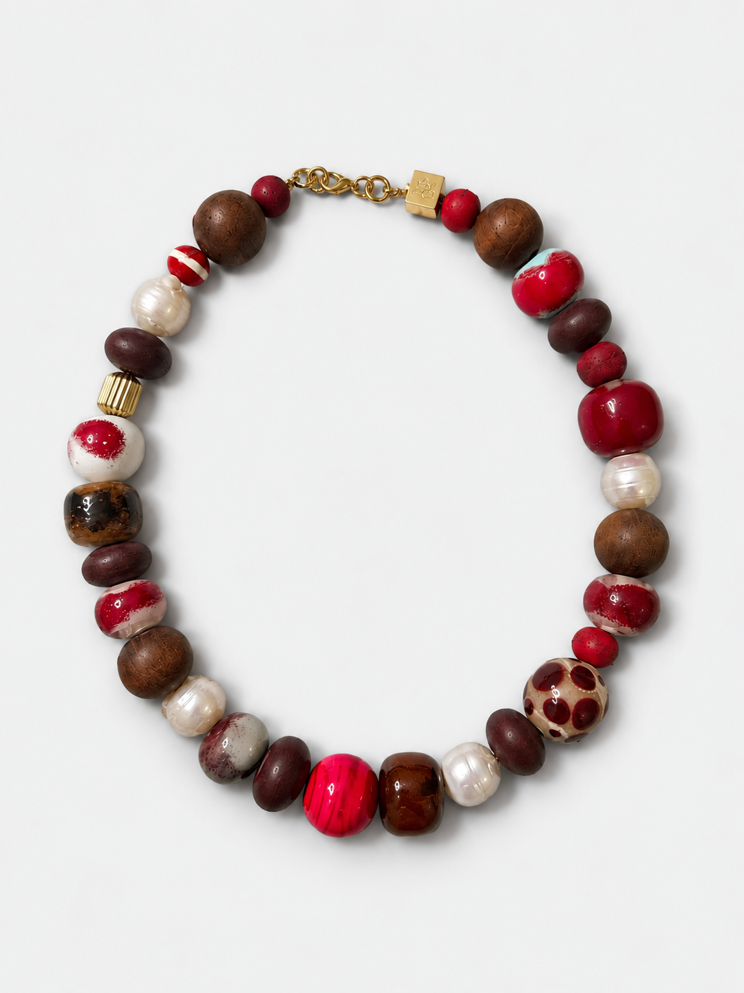 Velia Necklace in Red