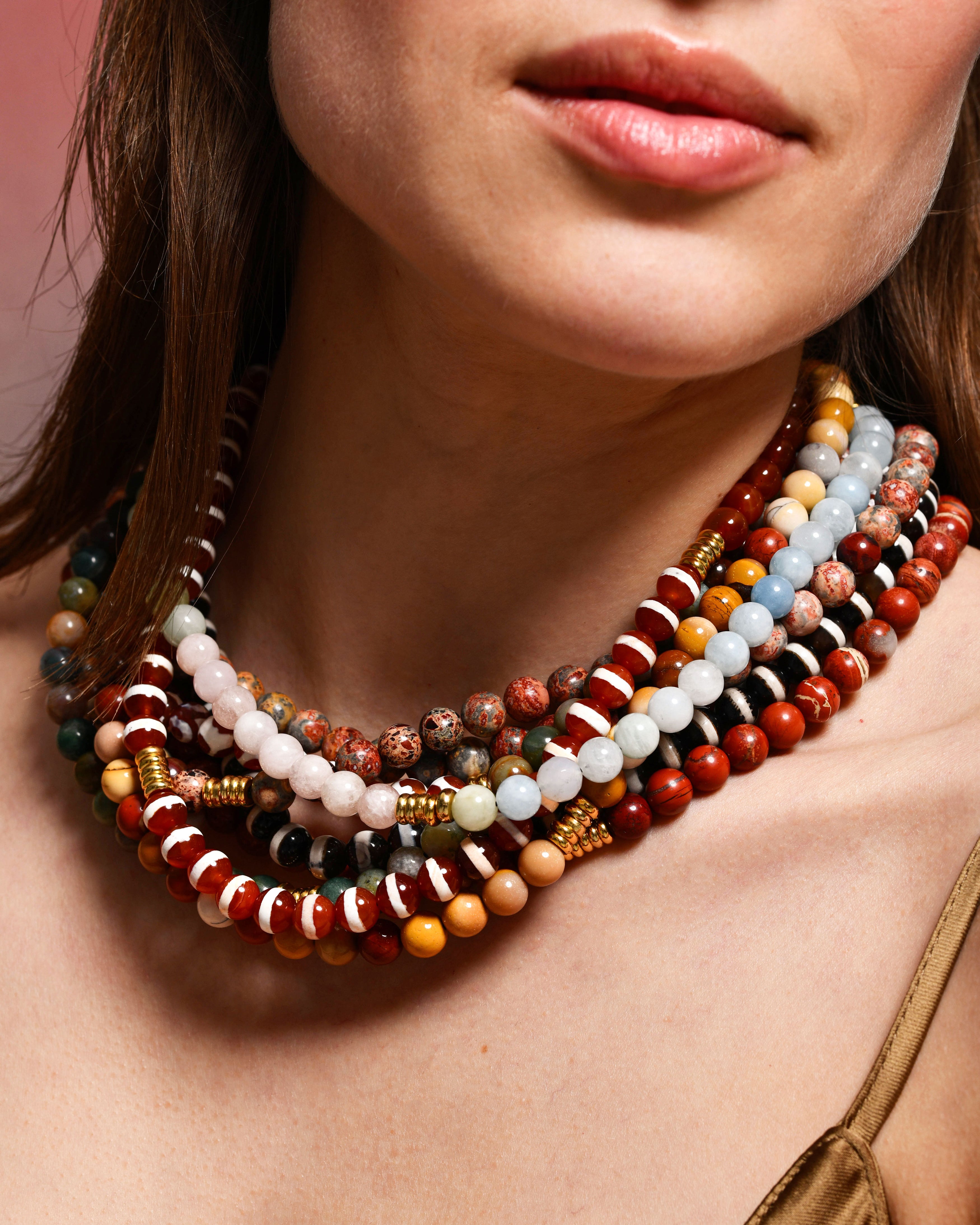 Bini Necklace 2025 B&W Tibetan Agate