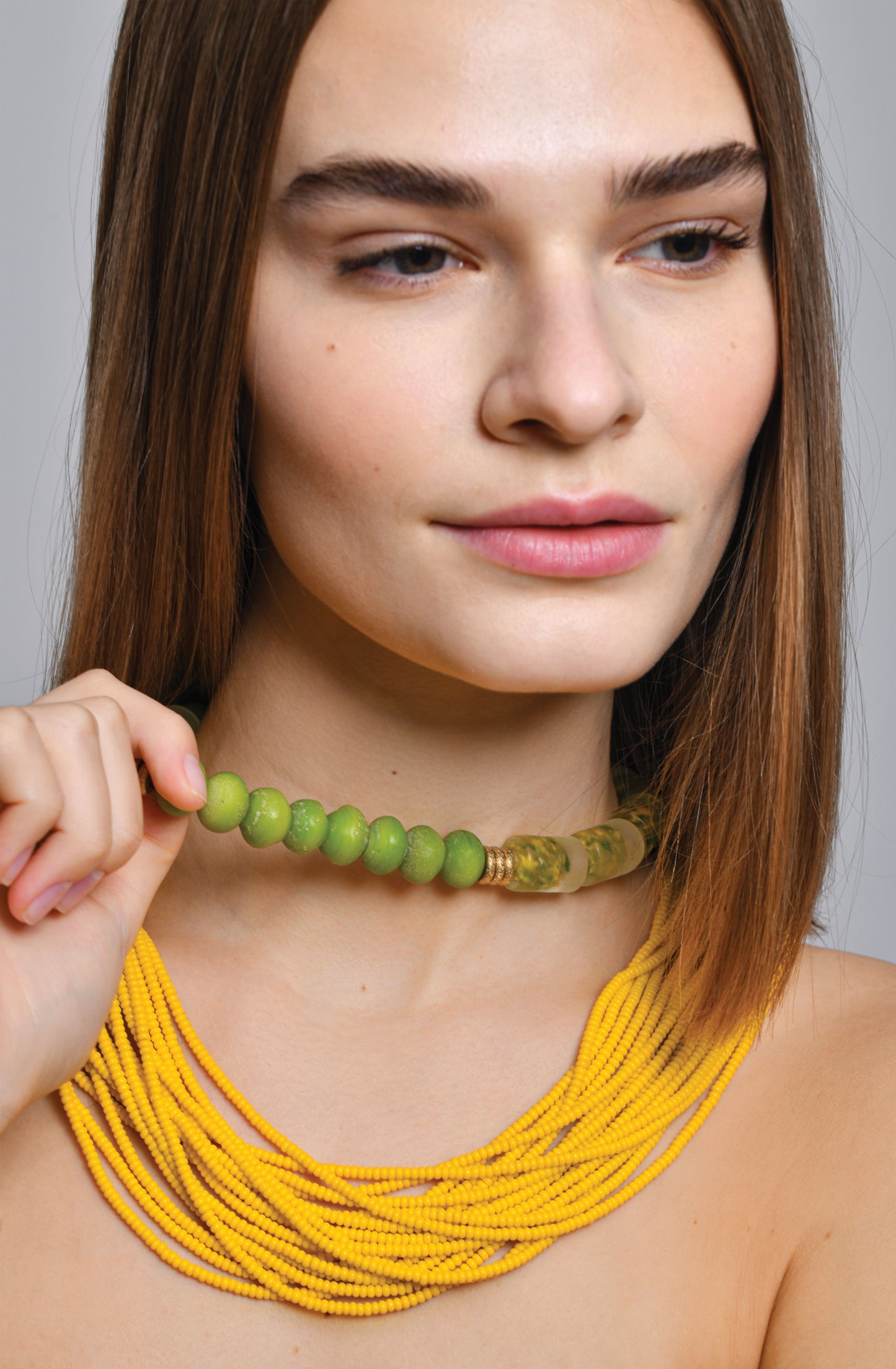 The Sprinkle Bini in Green Necklace / SS24