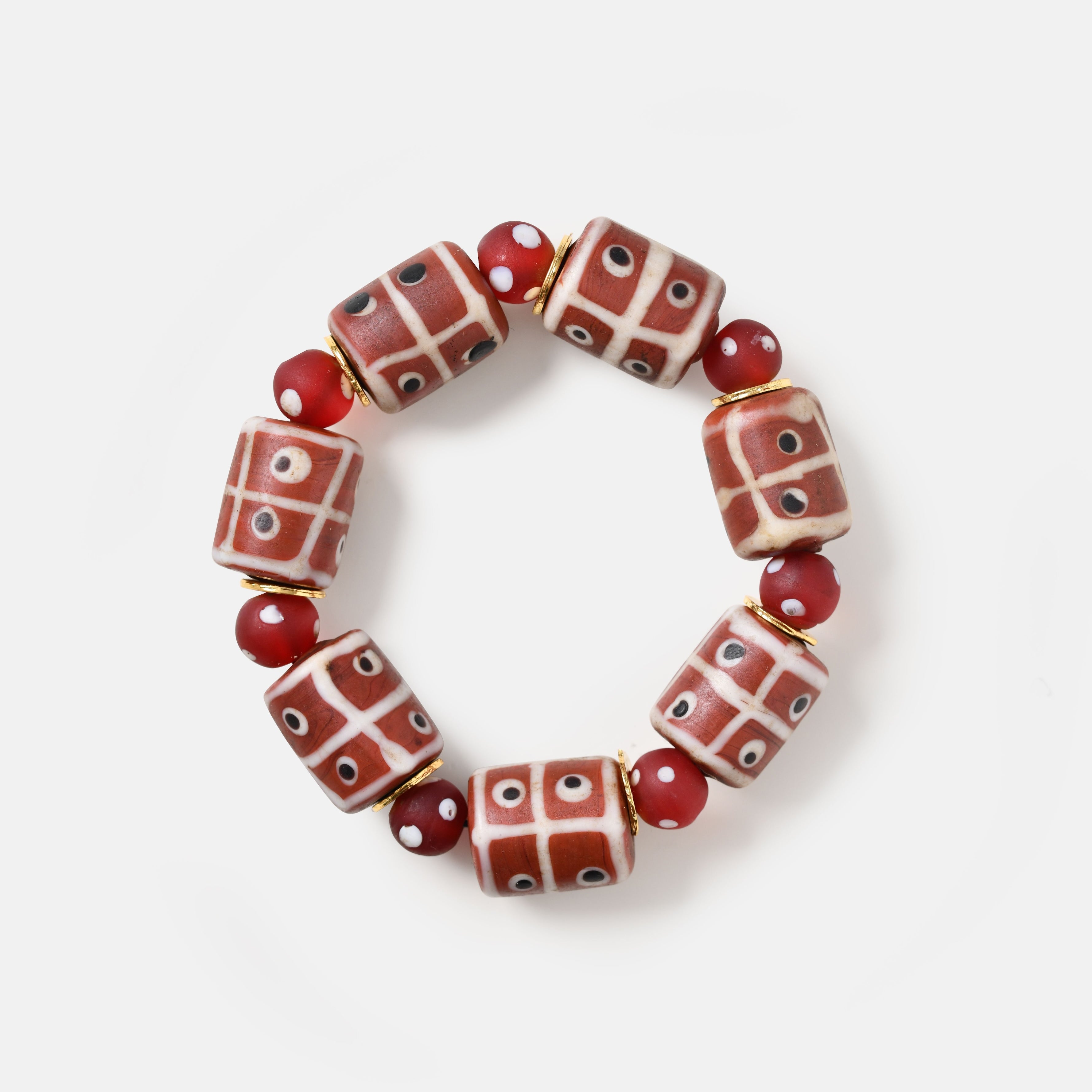 Polka Dot bracelet in Burgundy