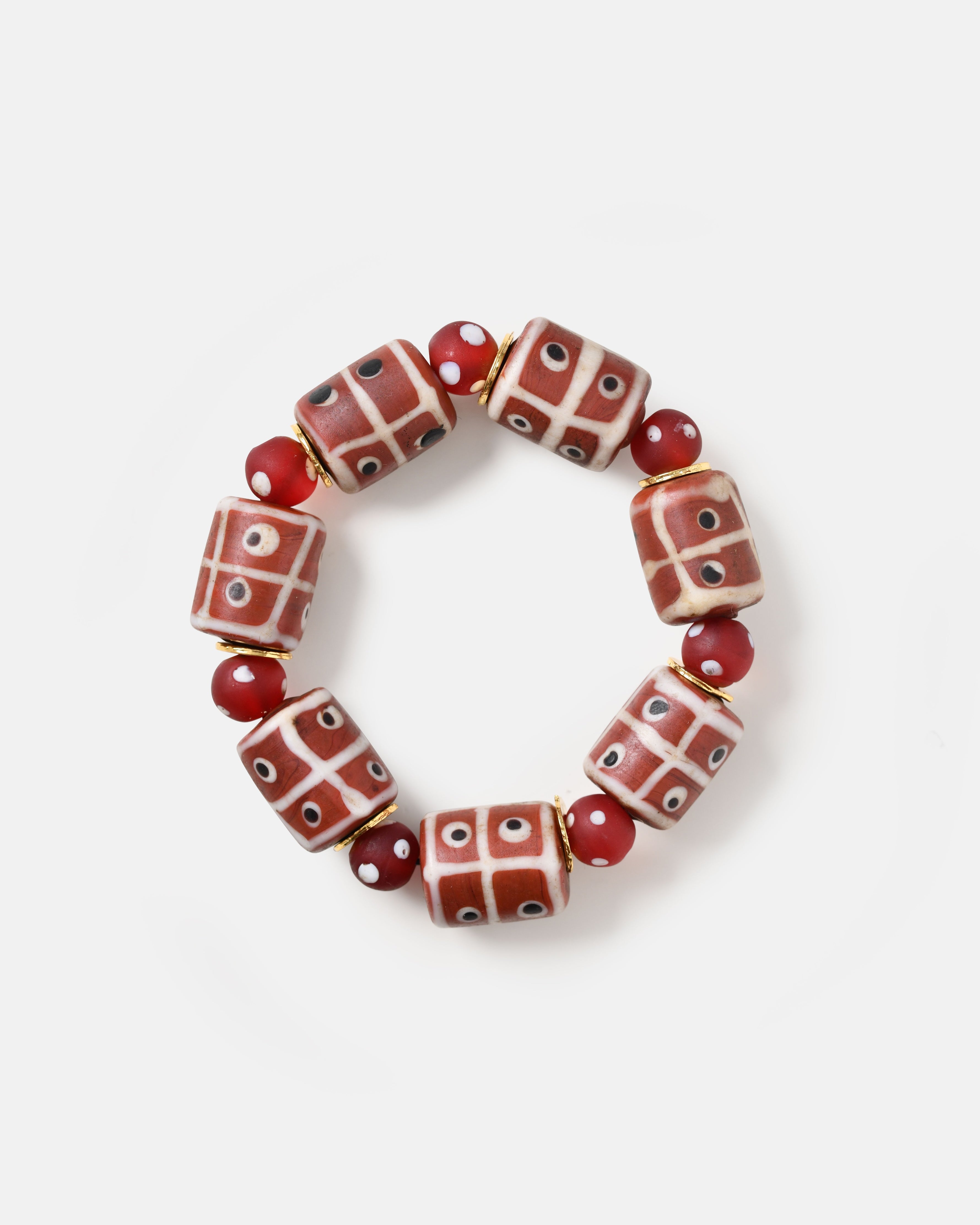 Polka Dot bracelet in Burgundy