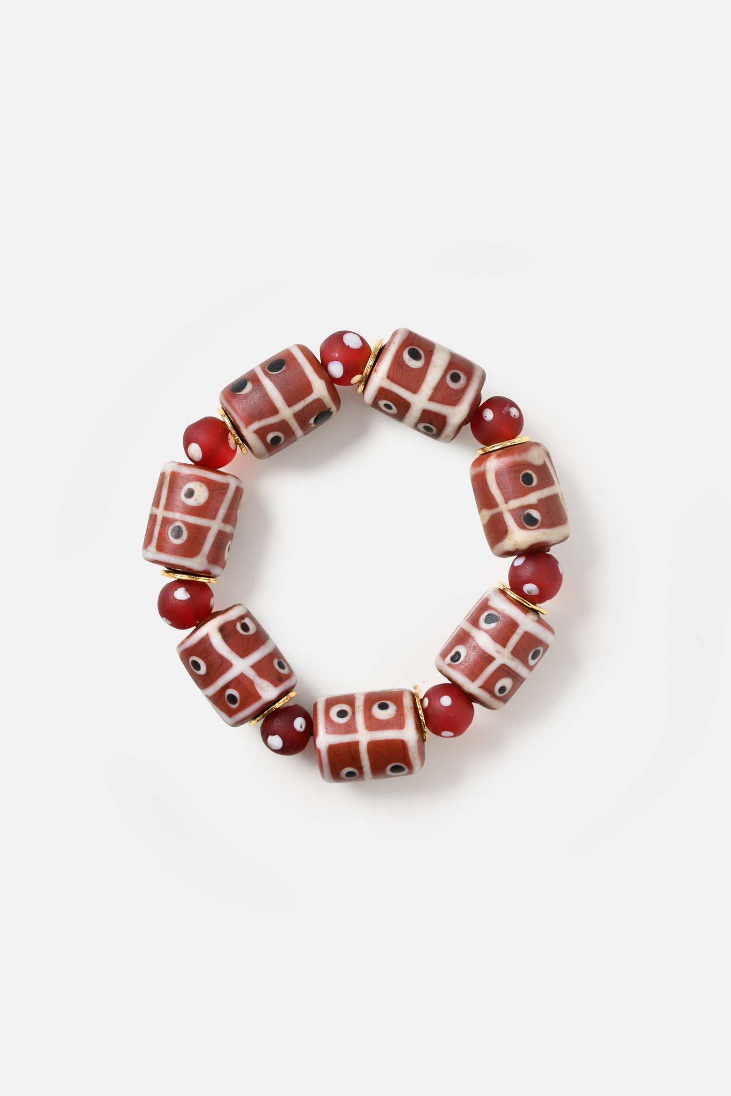 Polka Dot bracelet in Burgundy