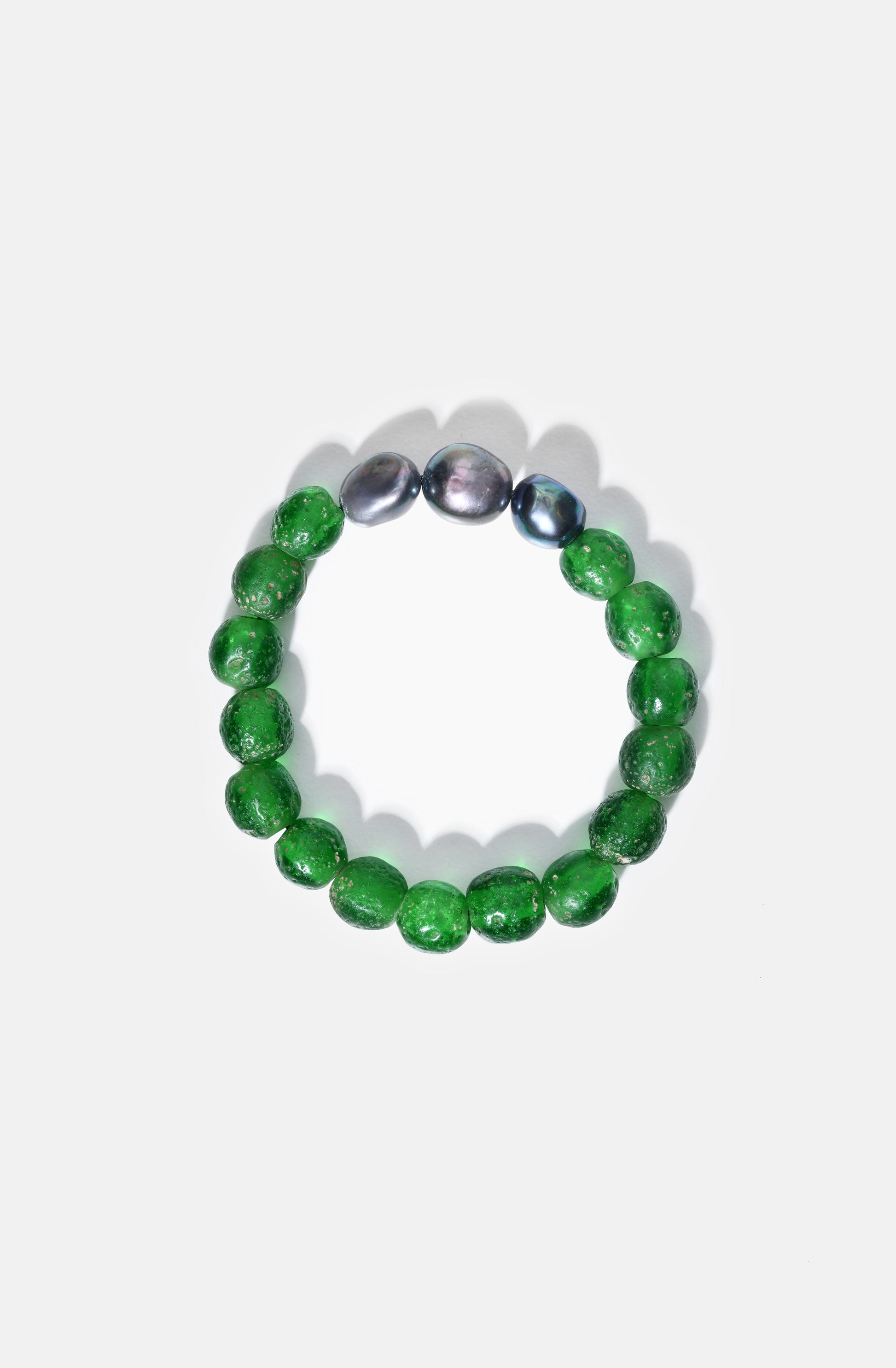 FW25 Bright Green and Pearl Bracelet