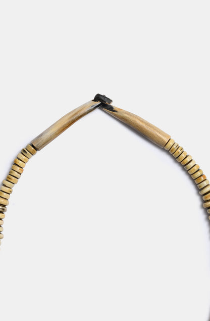 Nepali Horn Necklace in Beige