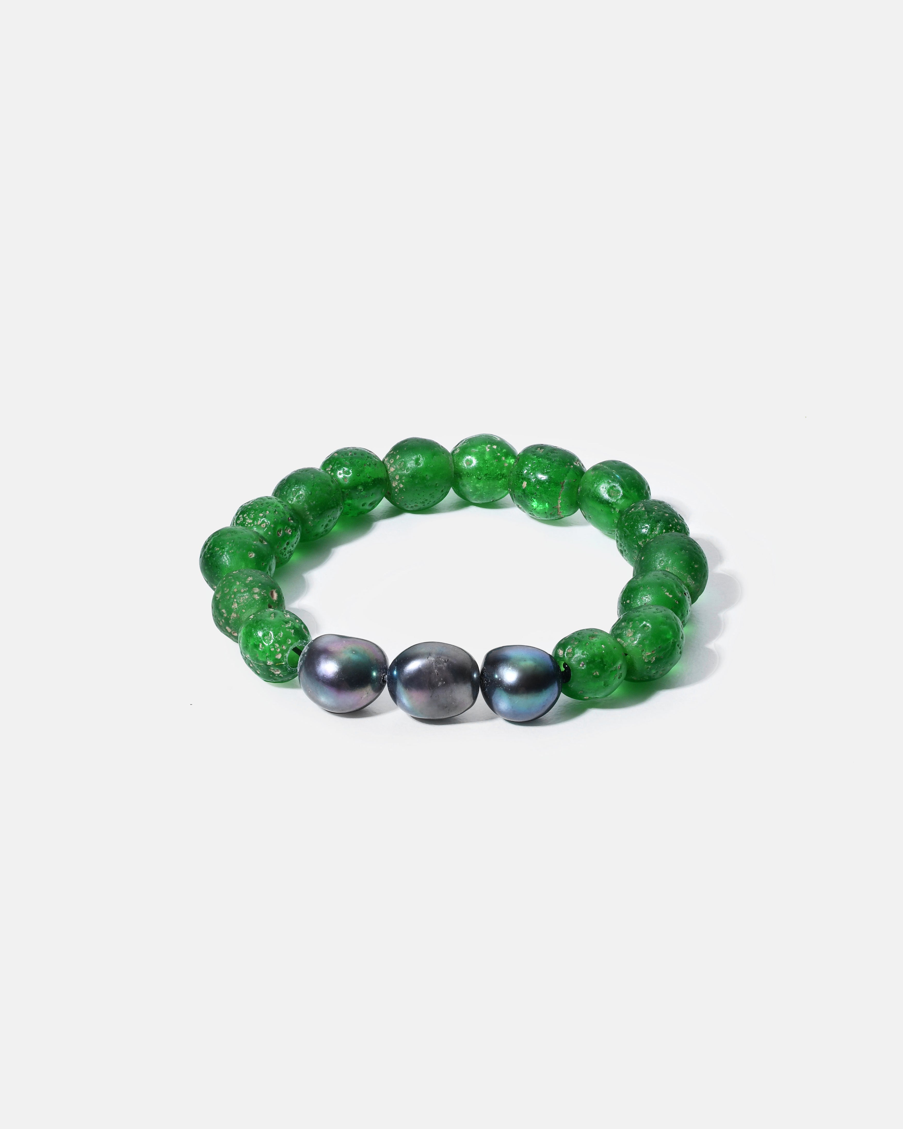 Bracelet vert vif et perles FW25