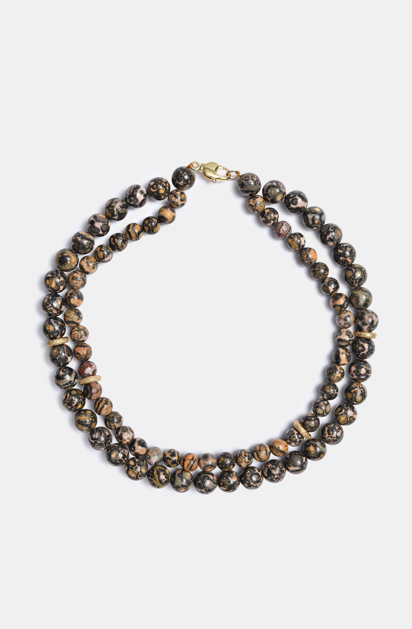 Double Layer Leopard Jasper Necklace