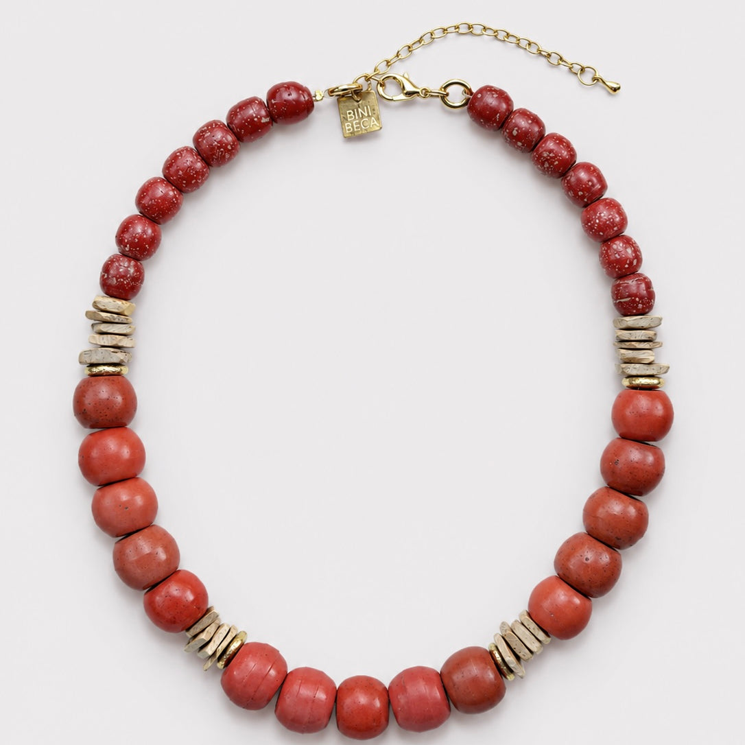 AH26-27 Le collier Asa en rouge corail