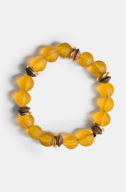 Mellon Shaped Glass in Yellow Bracelet / Resort 24