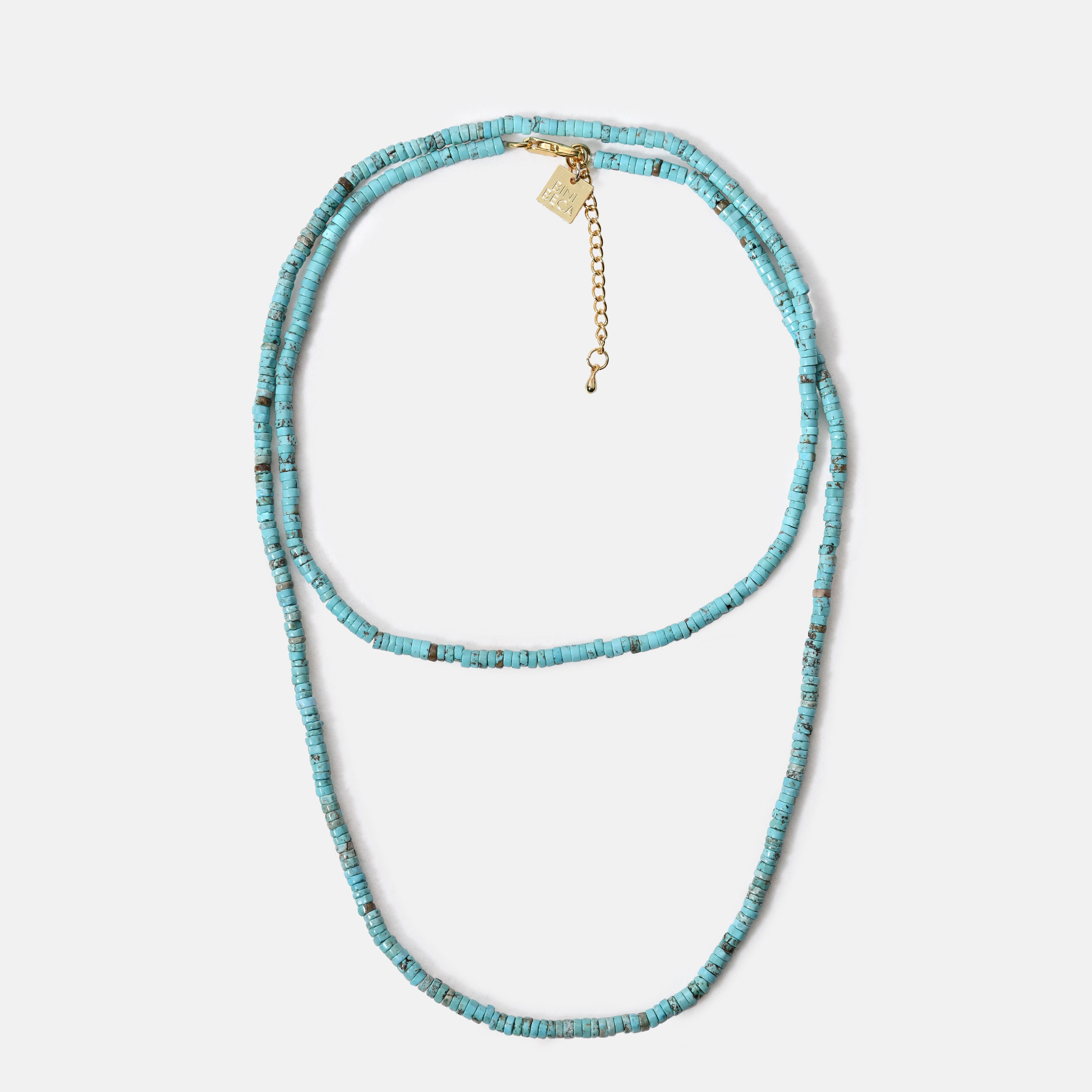 FW25 Long tiny Turquoise necklace