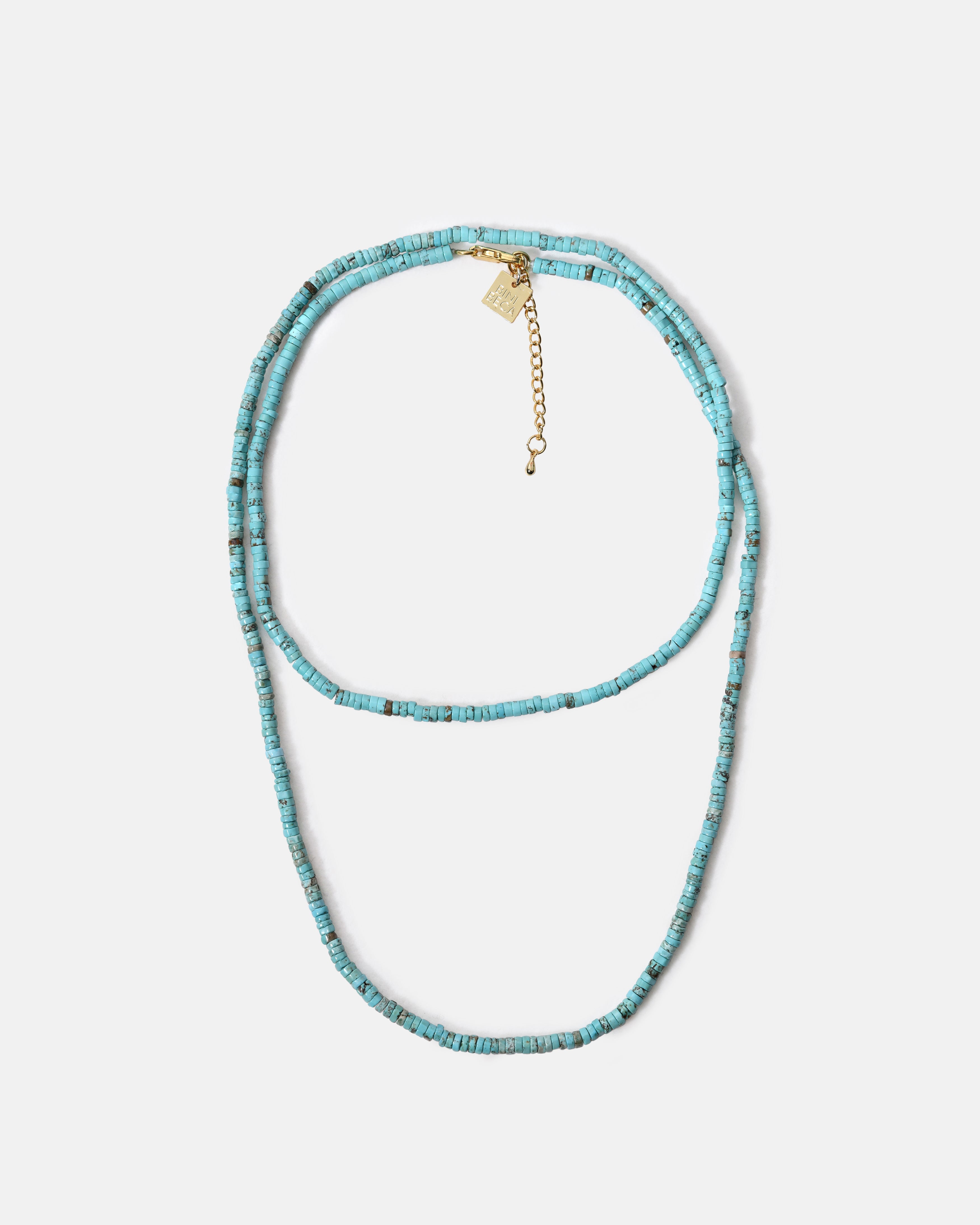 FW25 Long tiny Turquoise necklace