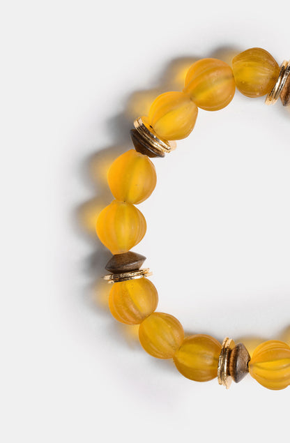 Mellon Shaped Glass in Yellow Bracelet / Resort 24