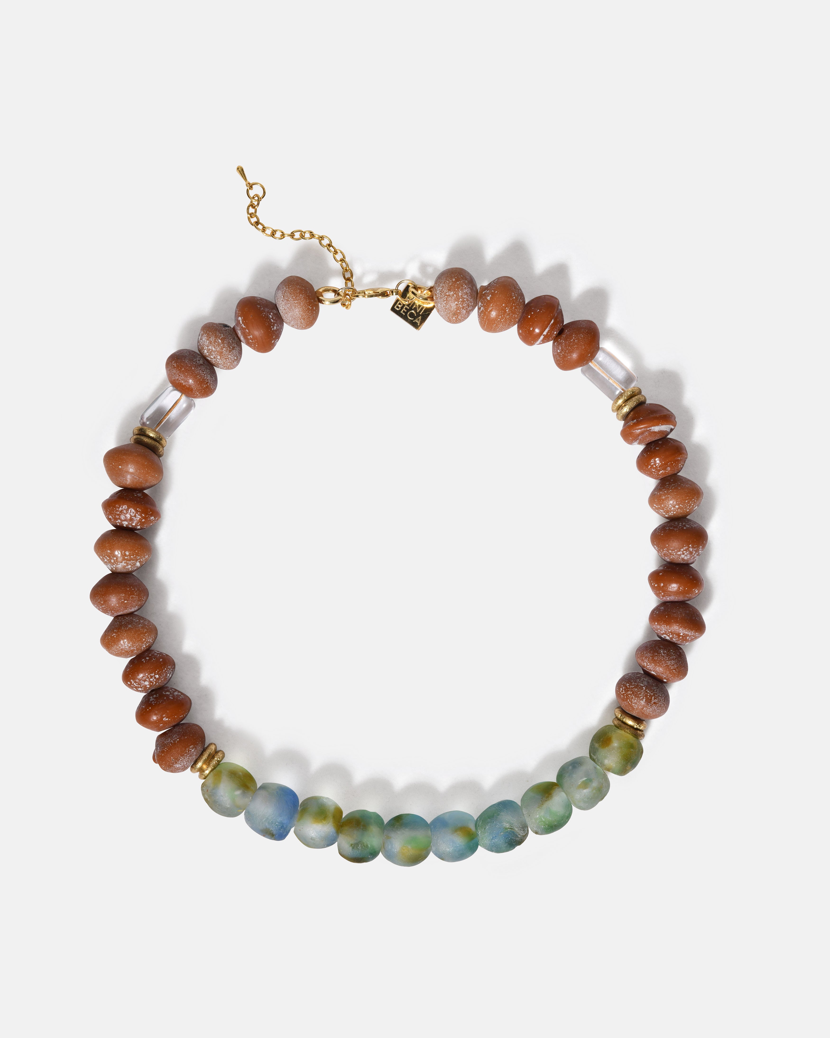 FW25 Sprinkle in caramel and green necklace