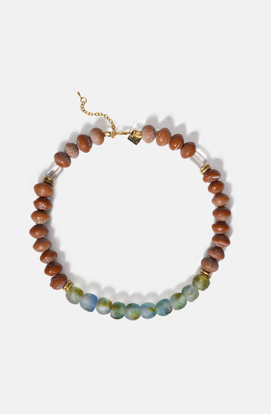 FW25 Sprinkle in caramel and green Collier