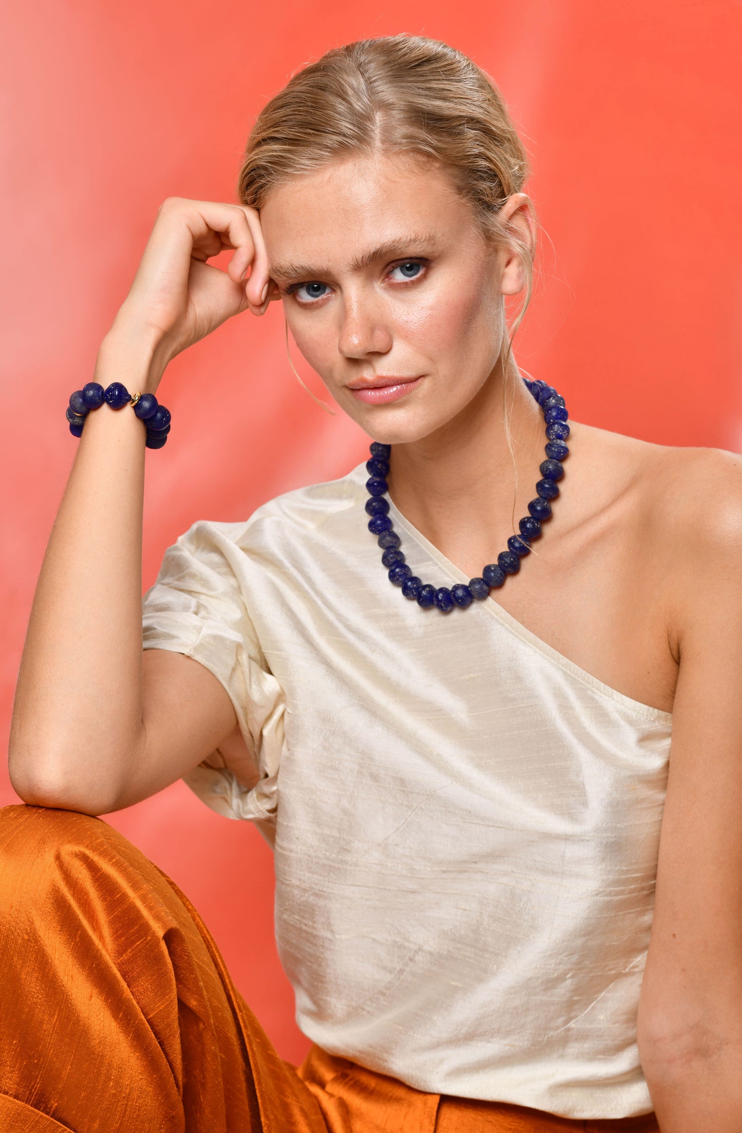 Cobalt Blue Bini Necklace