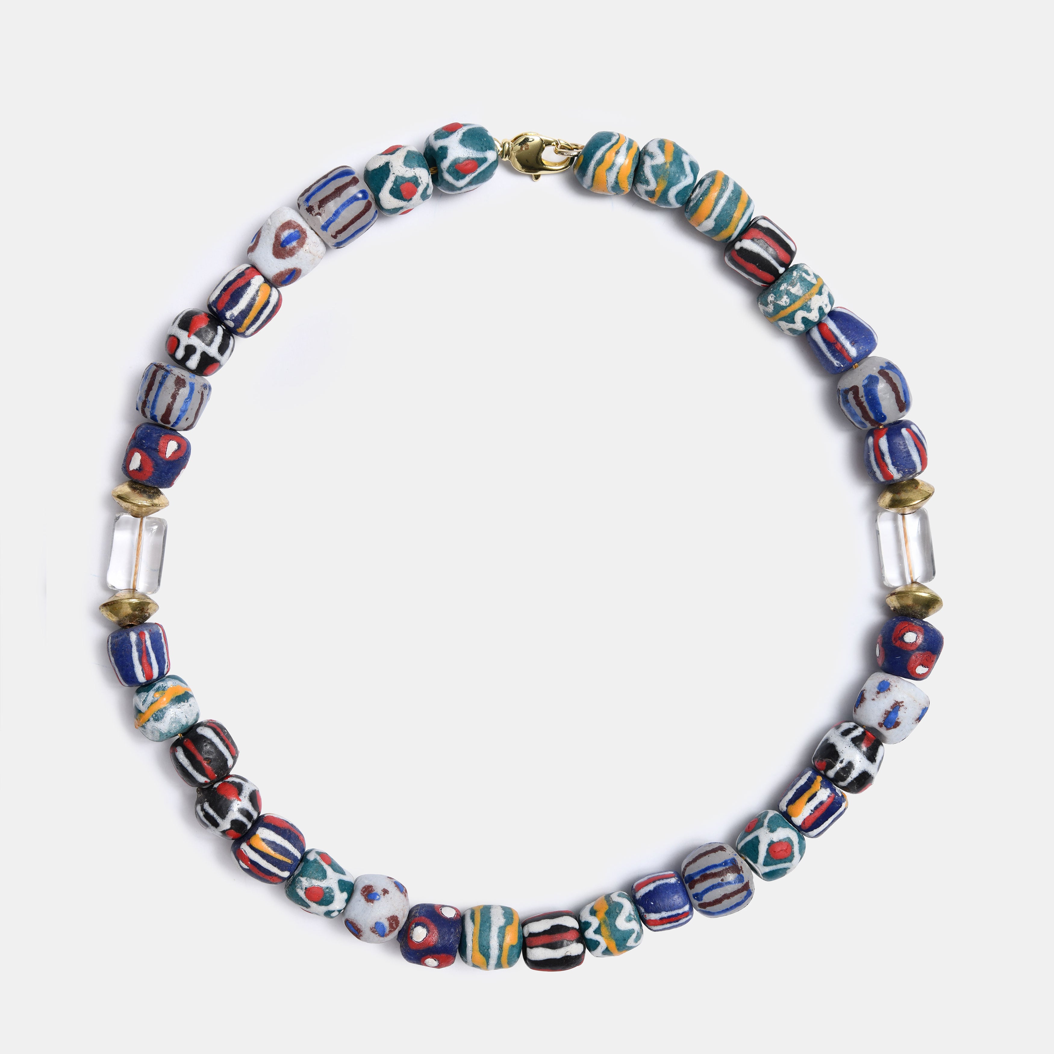 Gray Krobo Medley Necklace