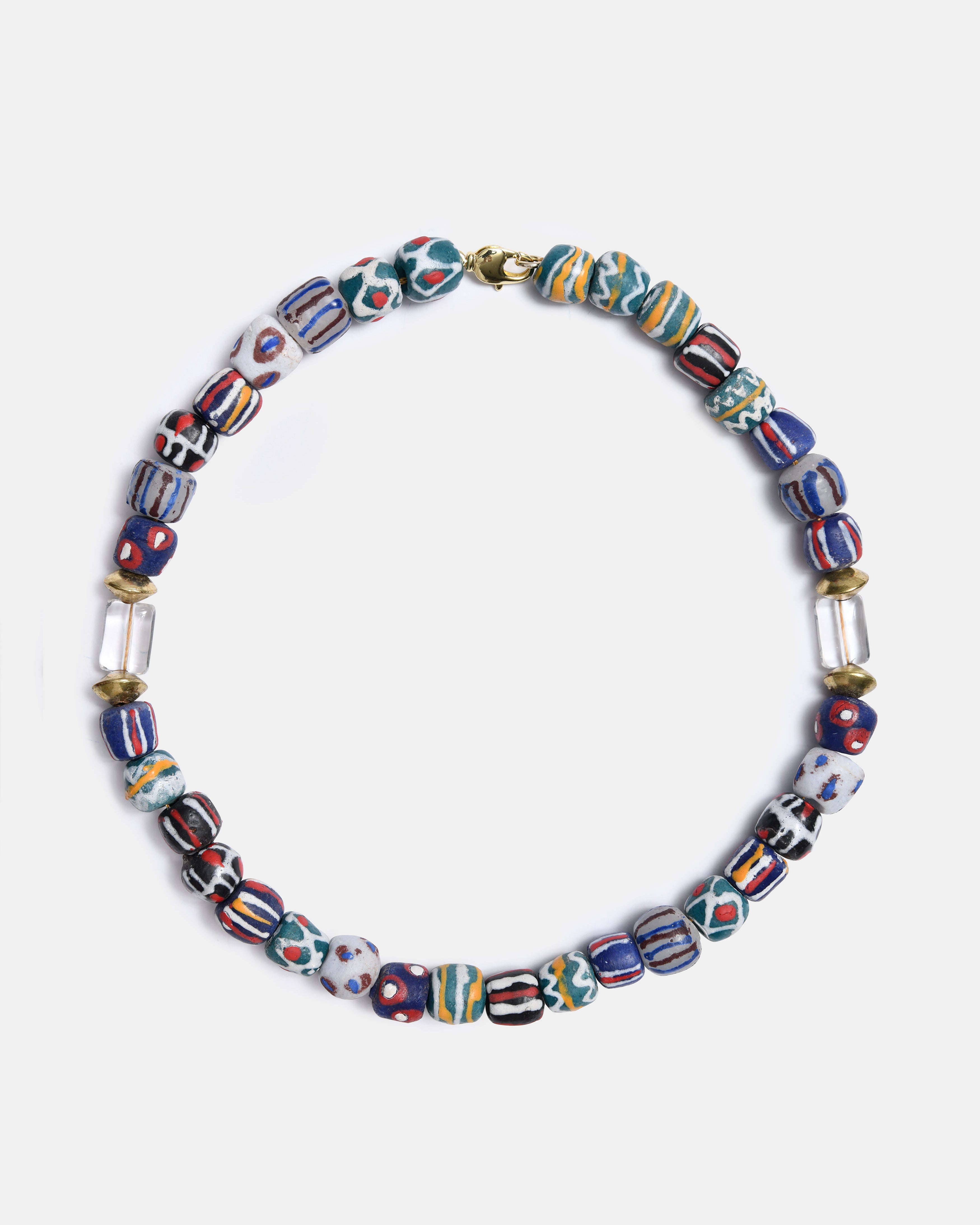 Gray Krobo Medley Necklace