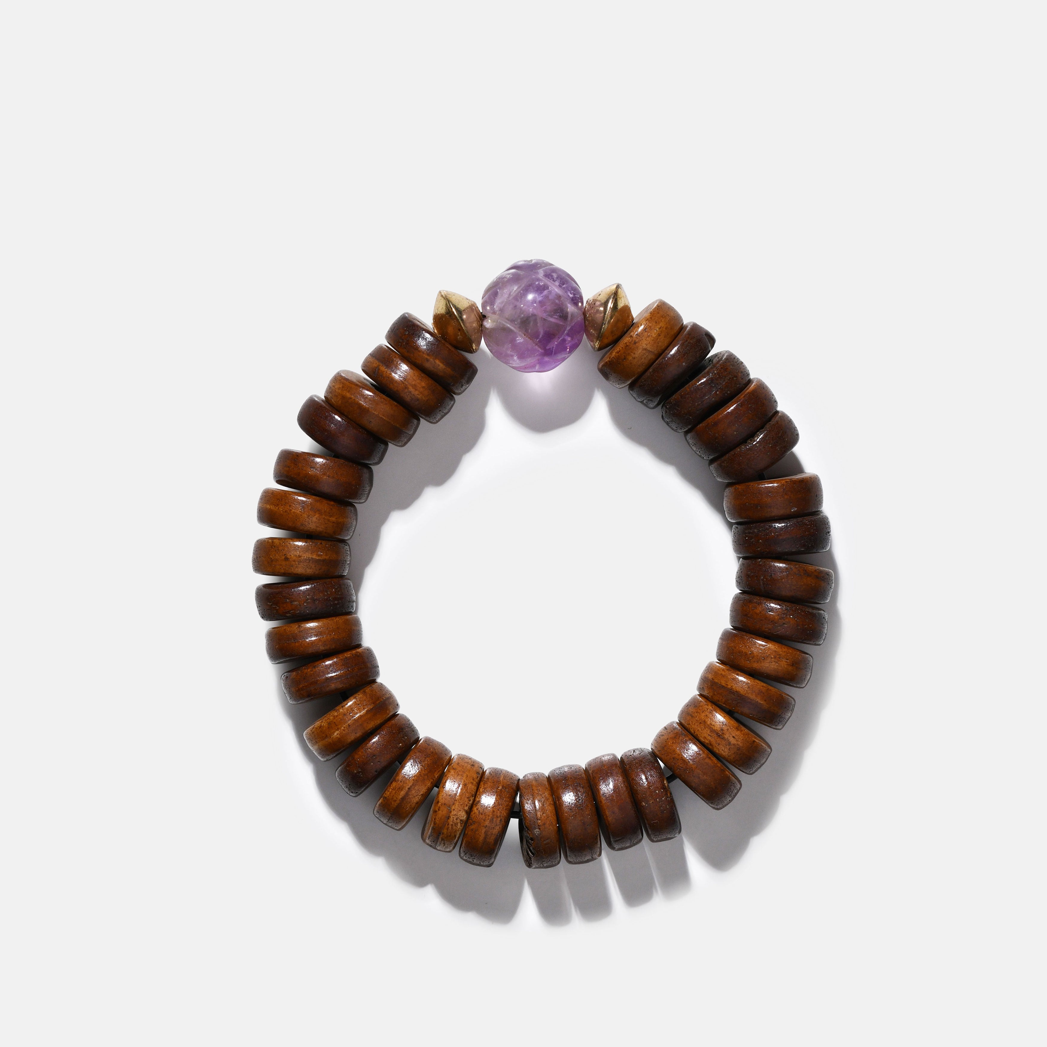 Nepali Bone with Amethyst Bracelet