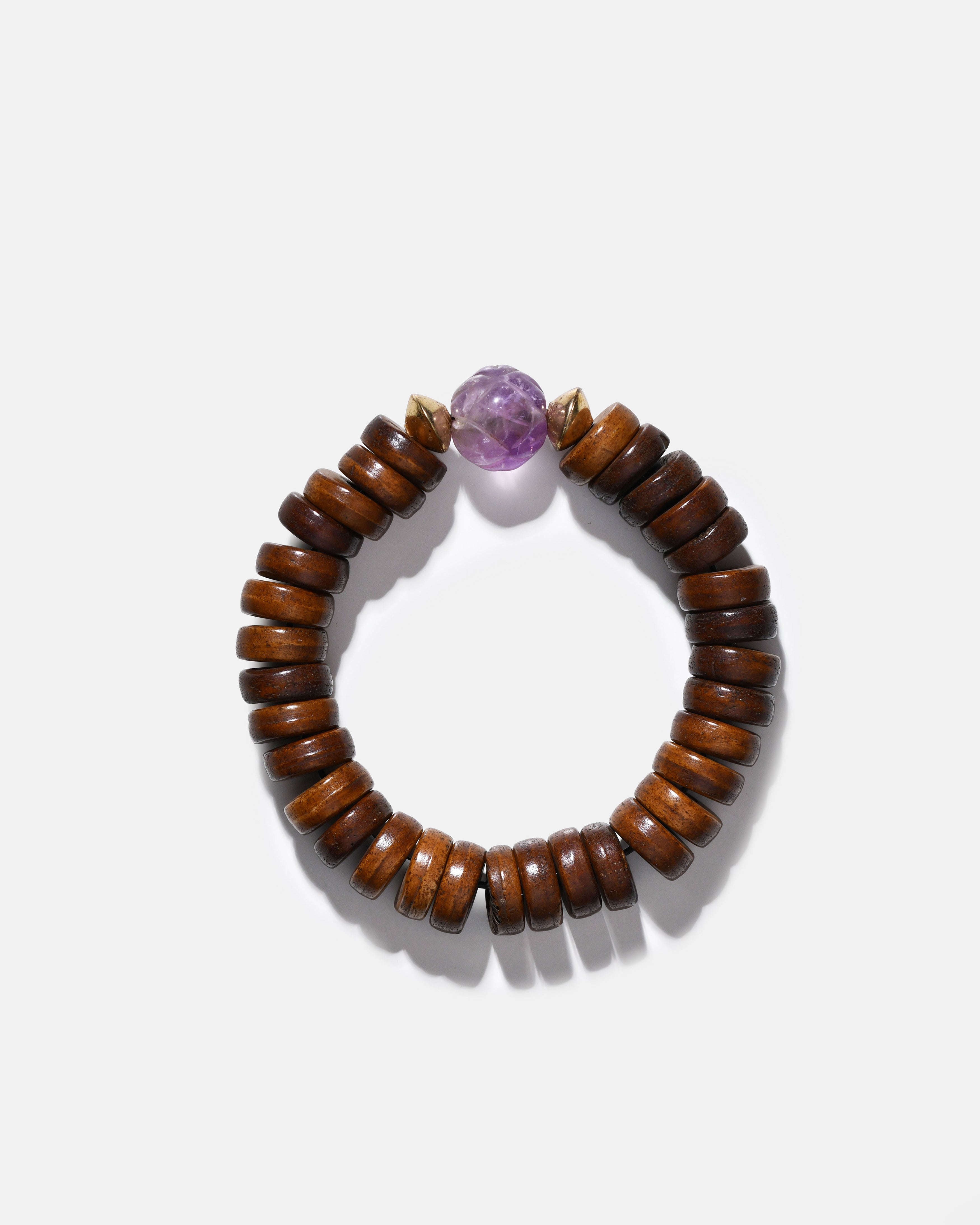 Nepali Bone with Amethyst Bracelet