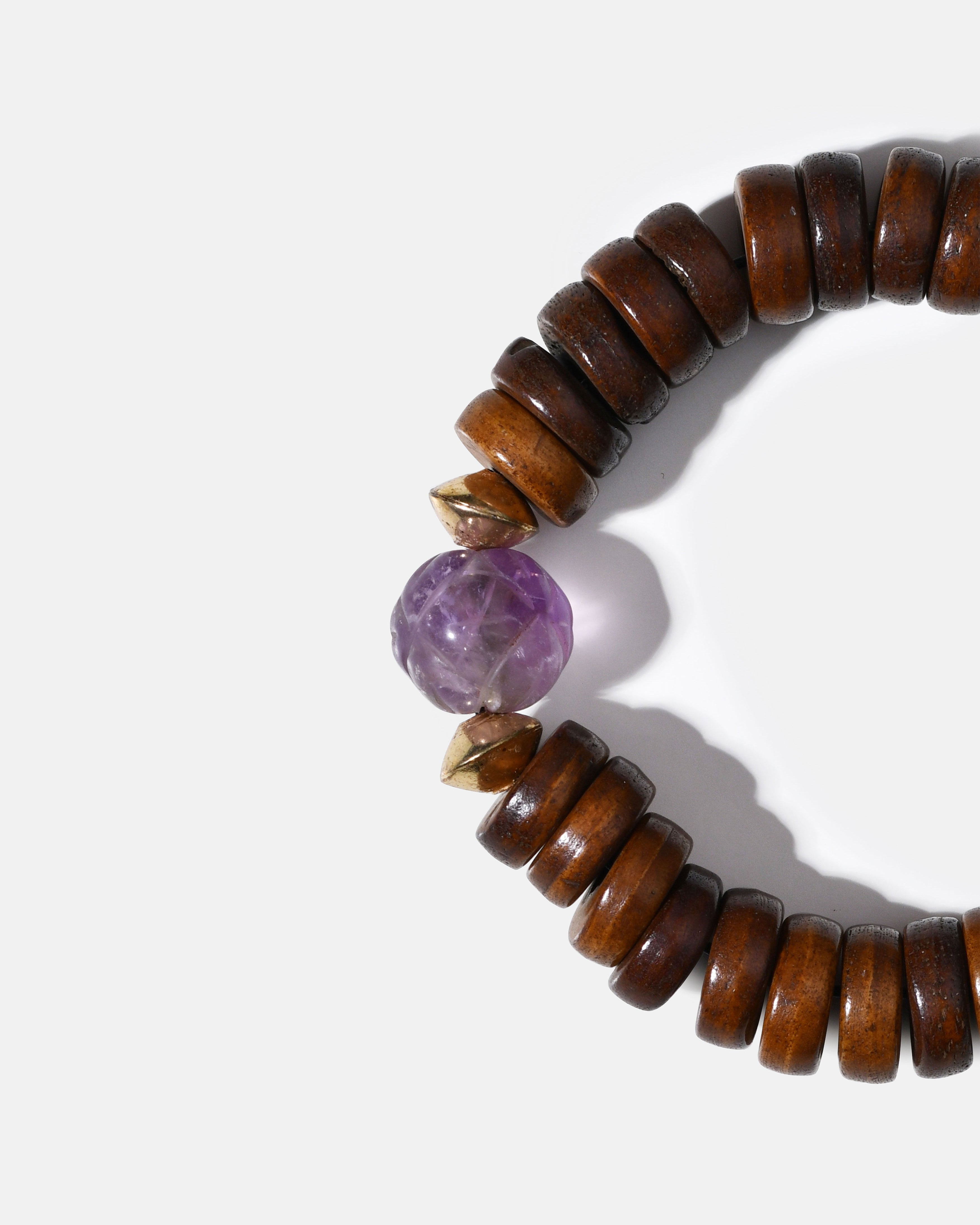 Nepali Bone with Amethyst Bracelet