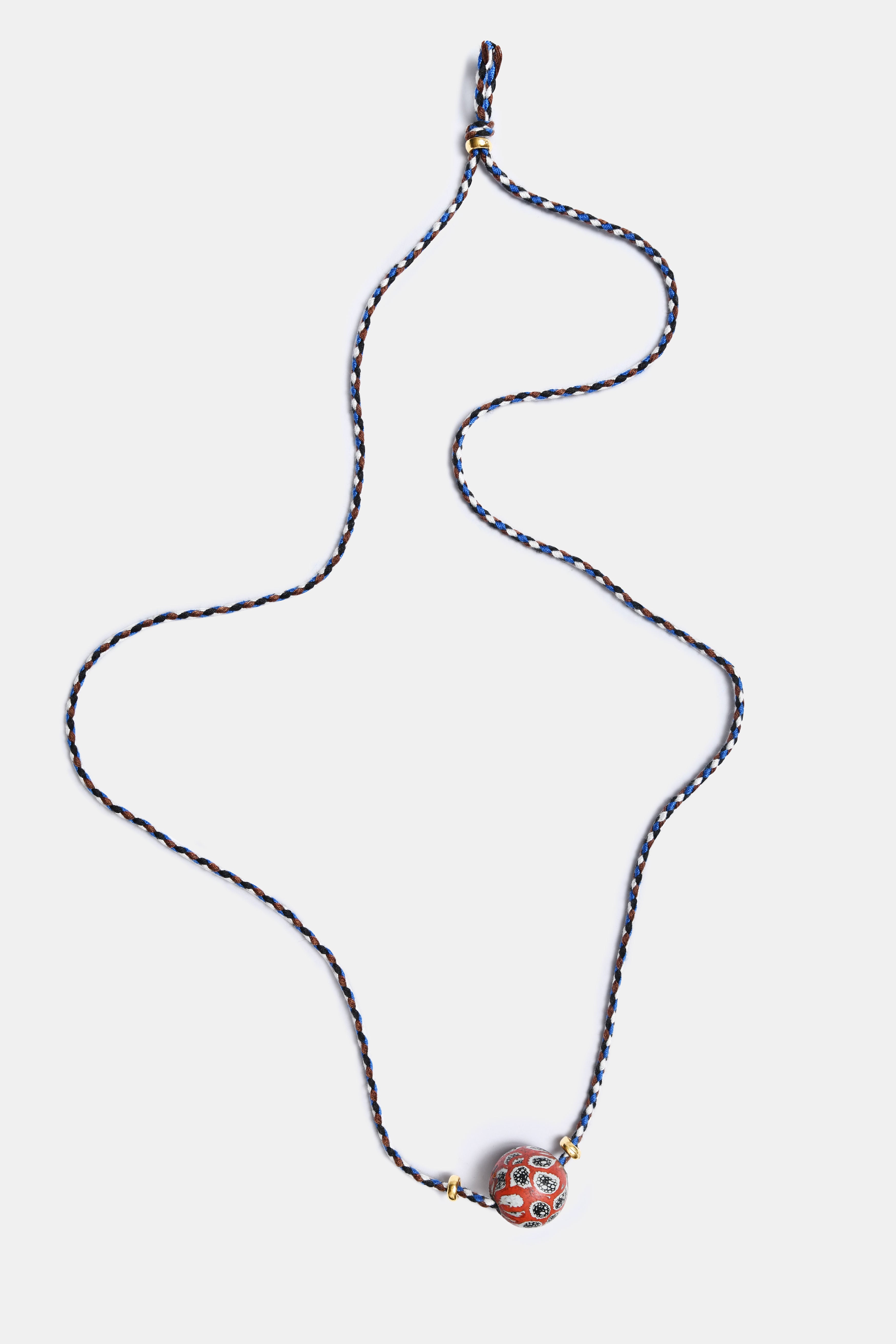 Indonesian glass boule on Peruvian cord