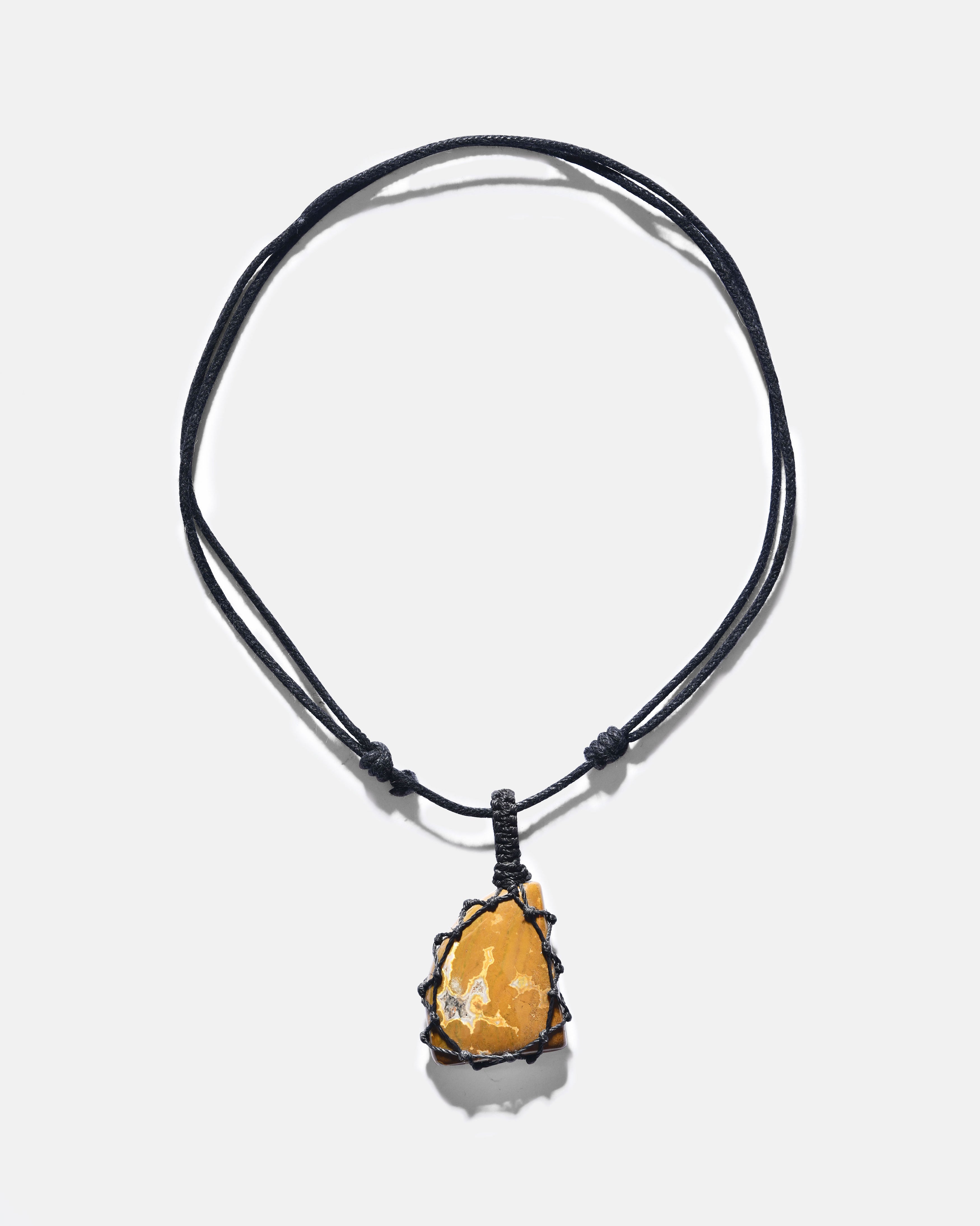 Unisex Crystal Capsule Necklaces / Jasper