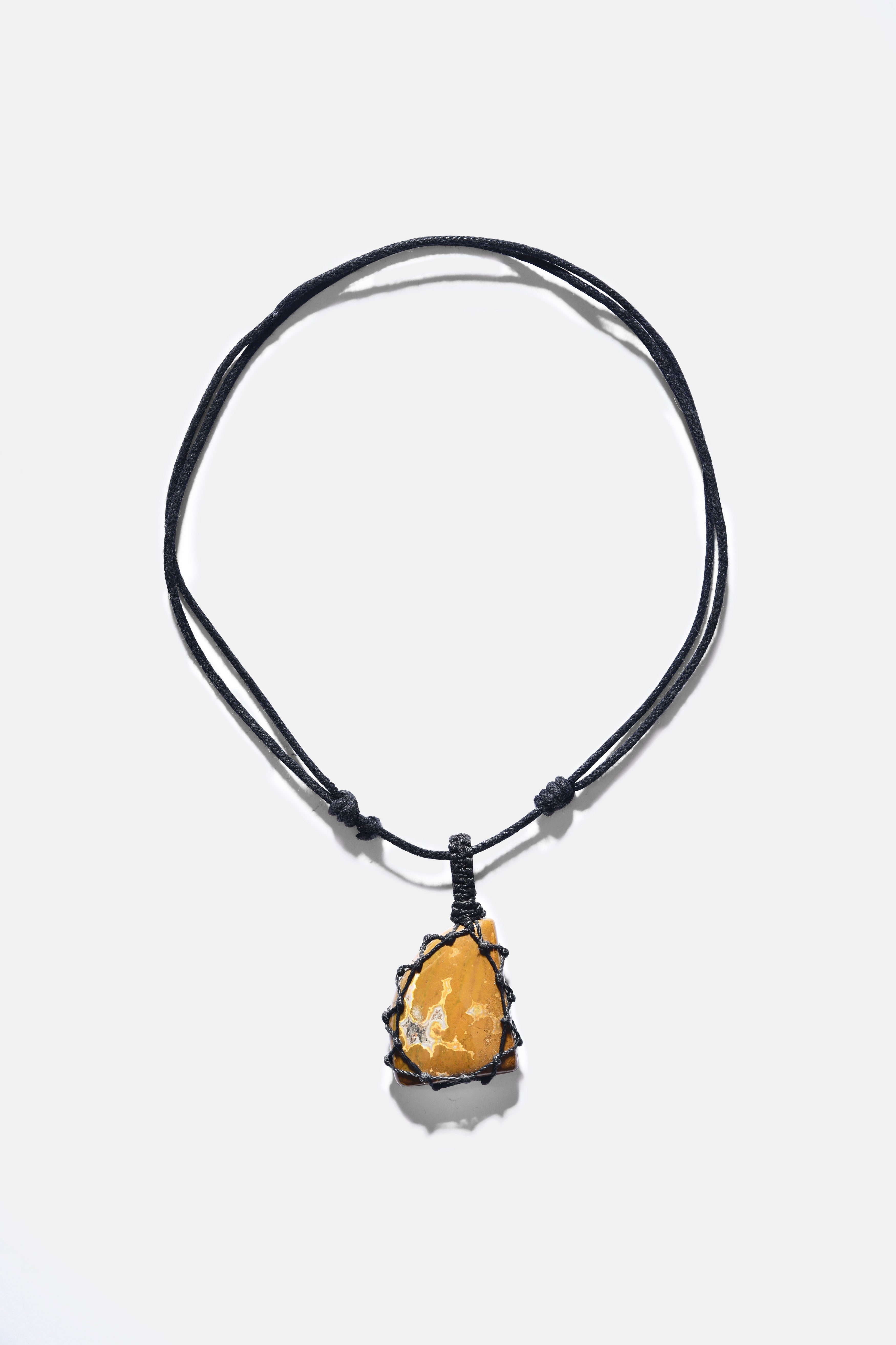 Unisex Crystal Capsule Necklaces / Jasper