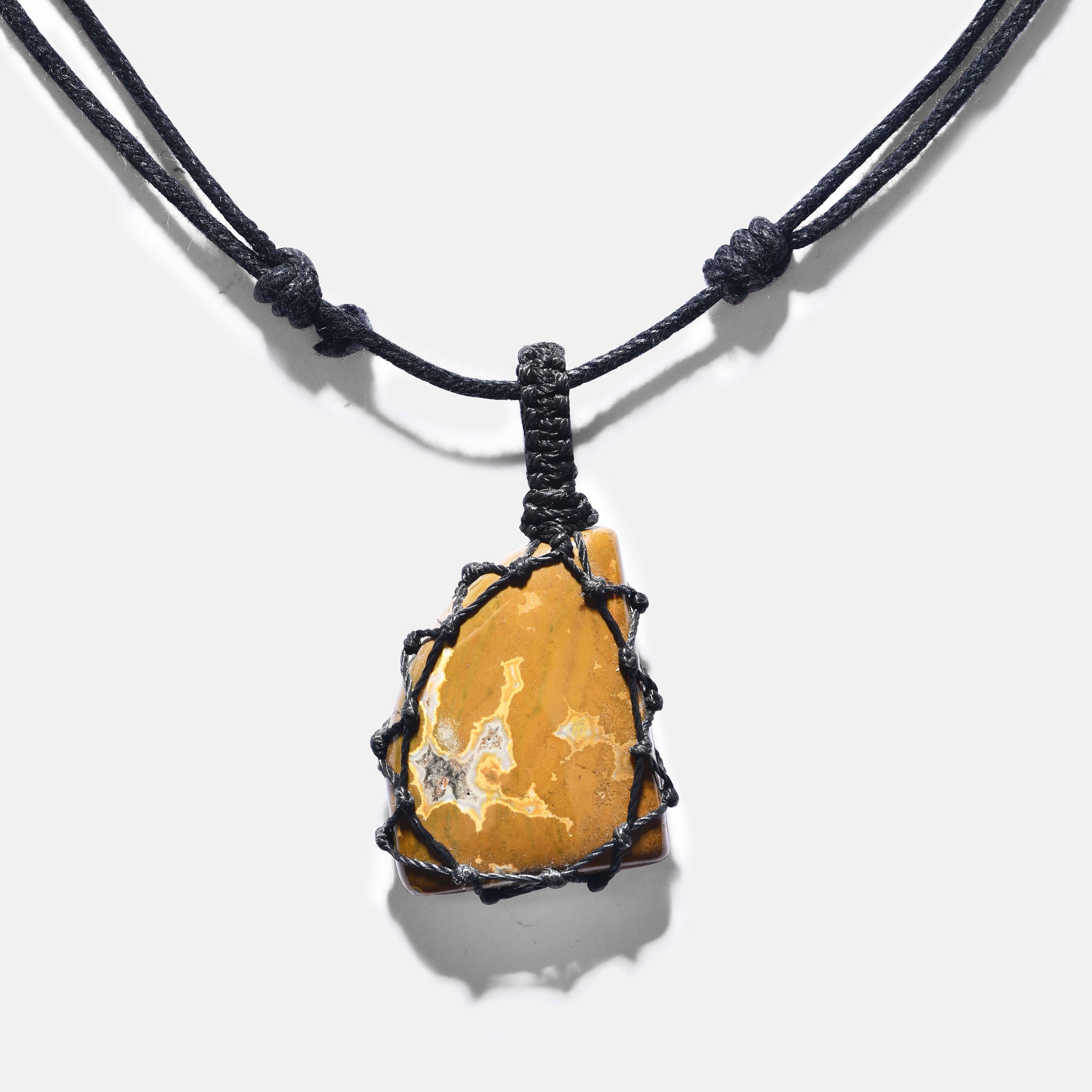 Unisex Crystal Capsule Necklaces / Jasper