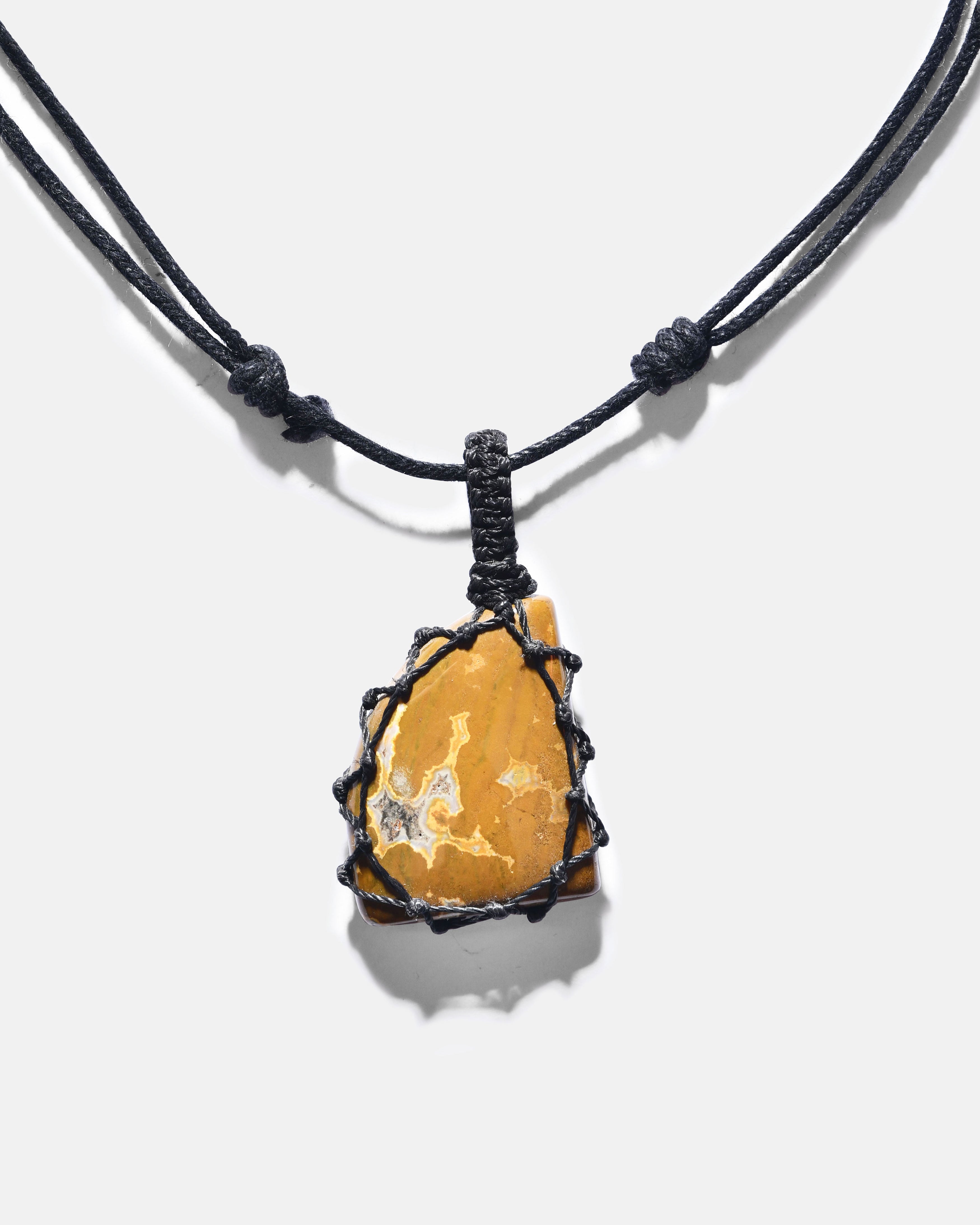 Unisex Crystal Capsule Necklaces / Jasper