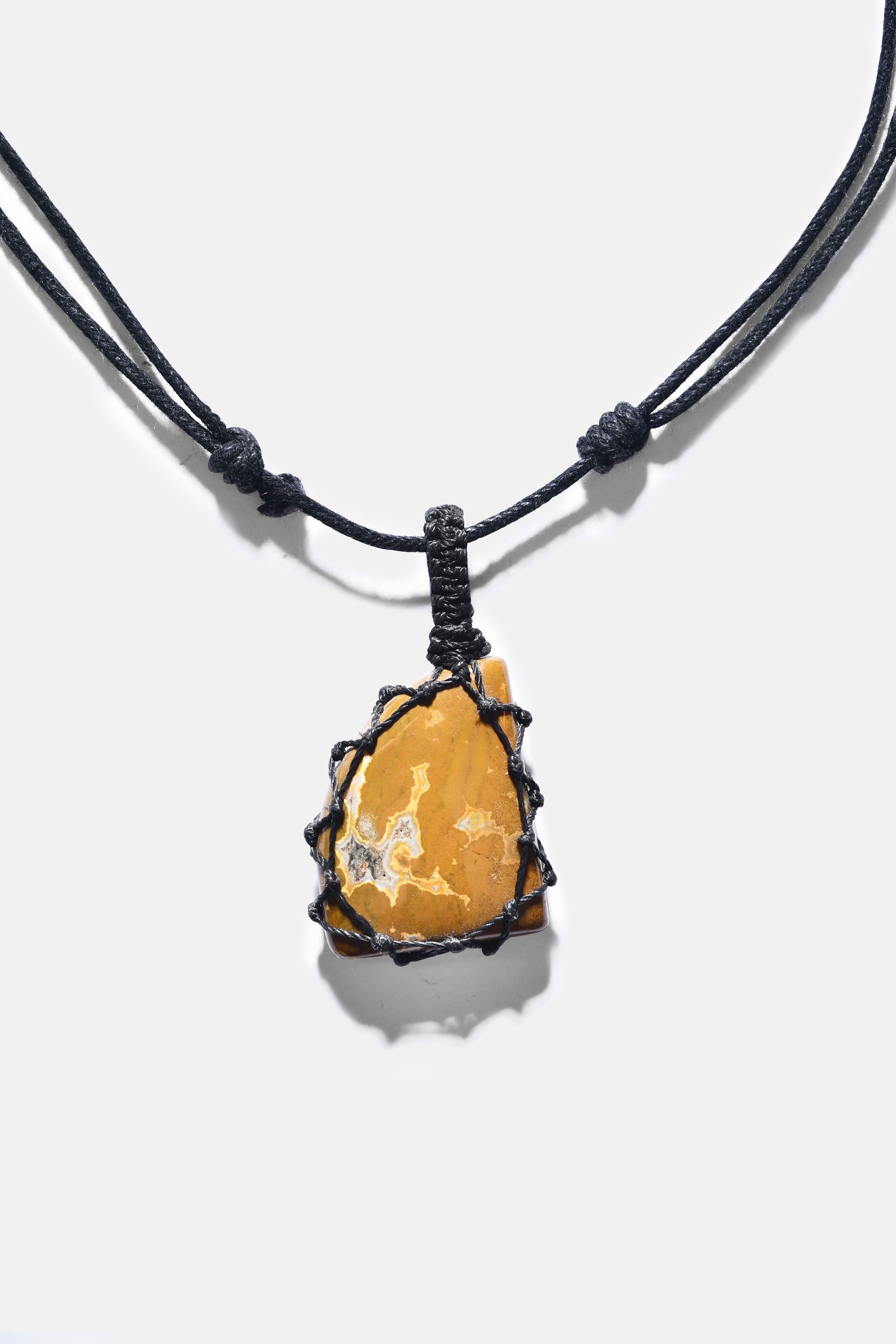 Unisex Crystal Capsule Necklaces / Jasper
