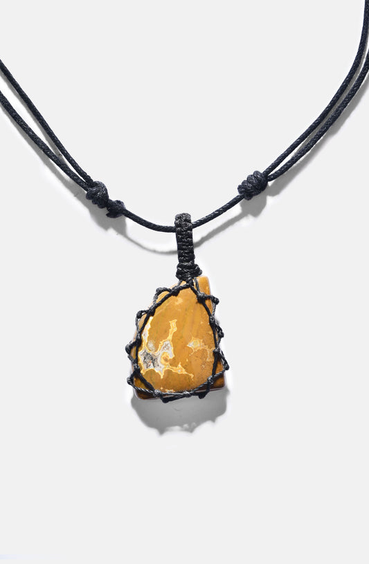 Unisex Crystal Capsule Necklaces / Jasper