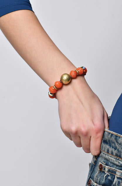 Brass Hero Bracelet in Bright Orange / SS24