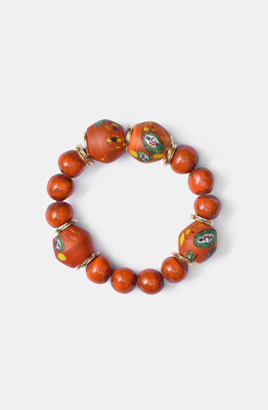 BiniBeca Terracota Capsule Collection / Bini with Nepali Glass Bead Orange / SS24